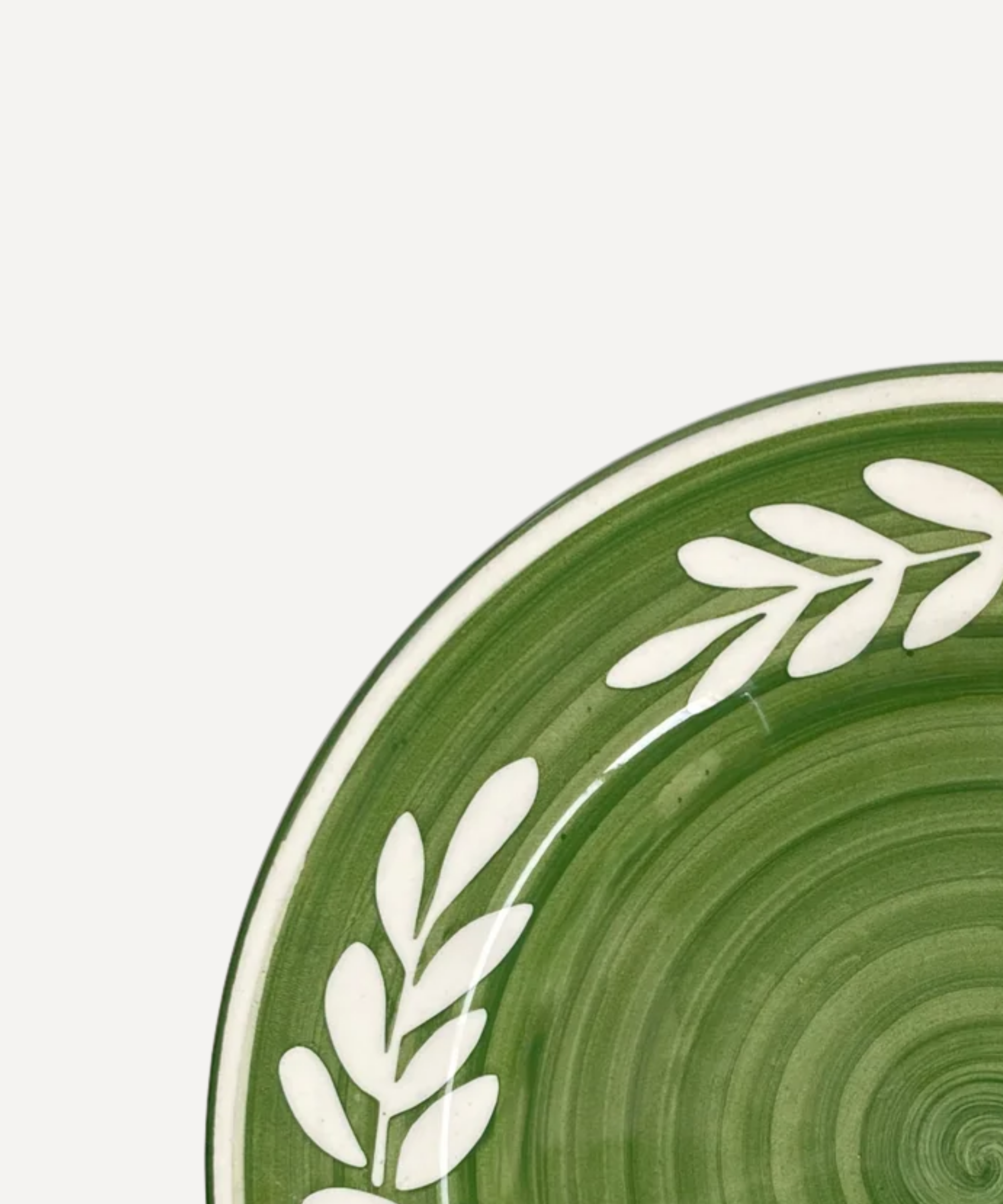 Flor Side Plate, Fern Green