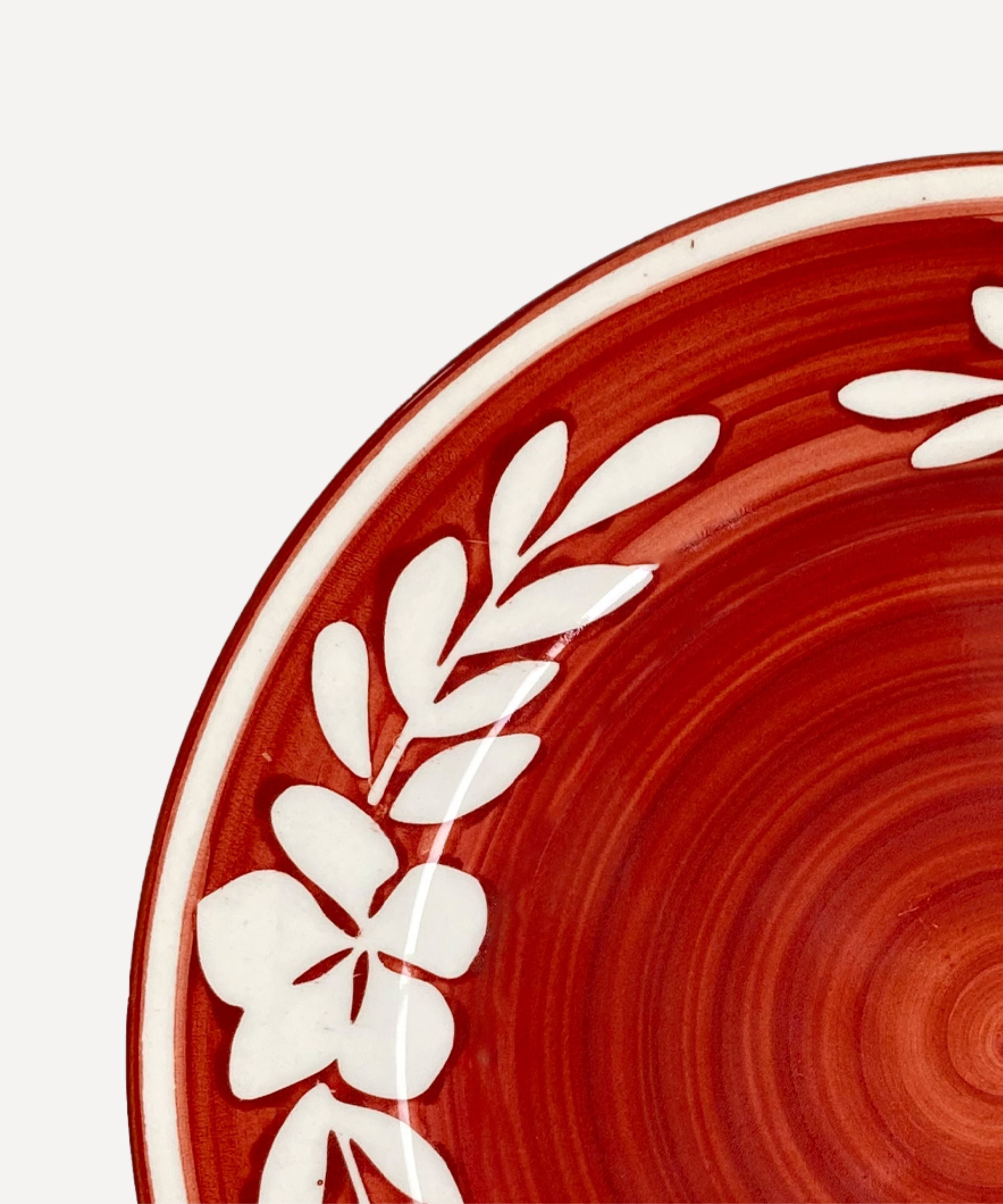 Flor Side Plate, Rust Red