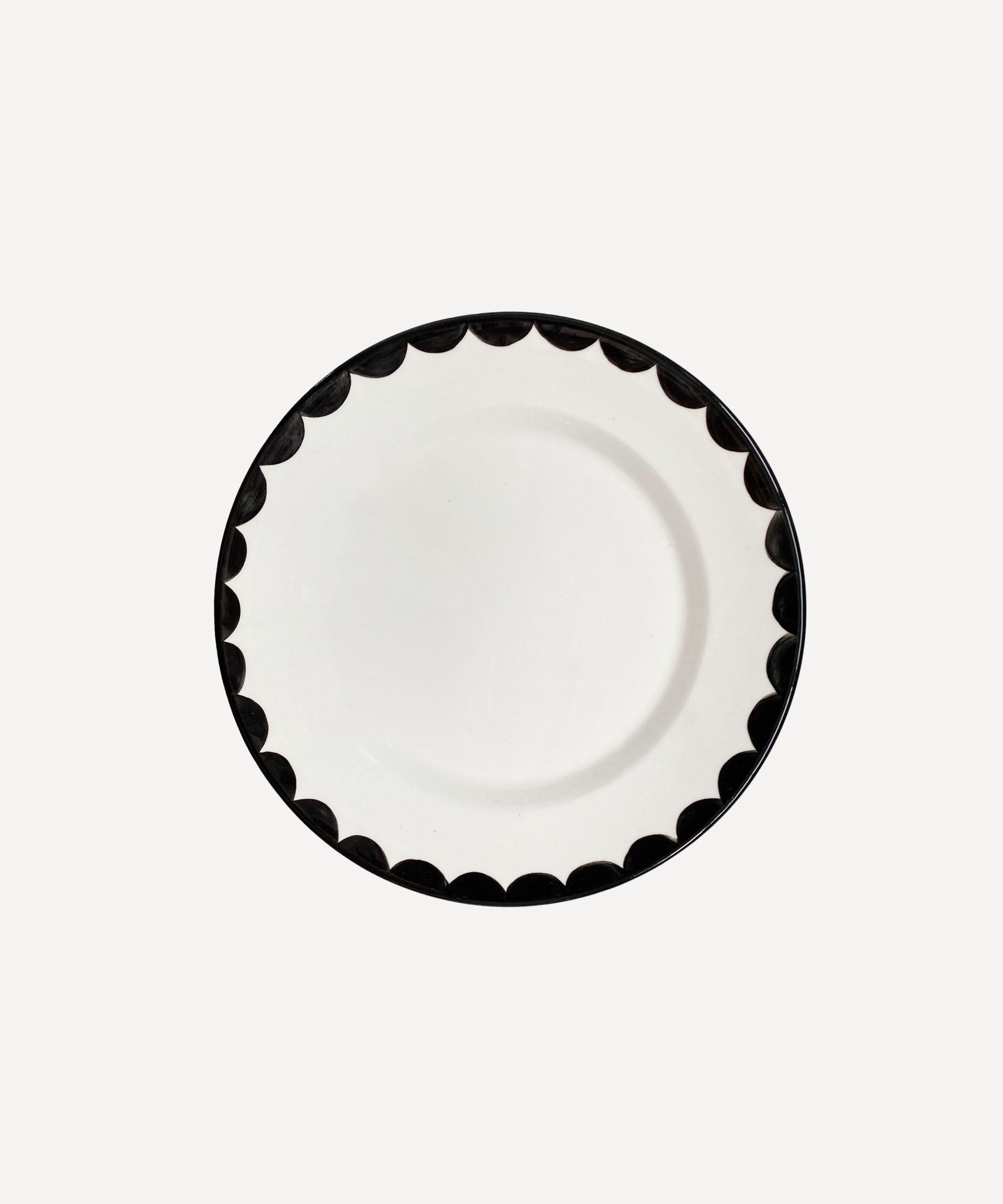 Cascos Side Plate Hand Painted Ceramic Jet Black