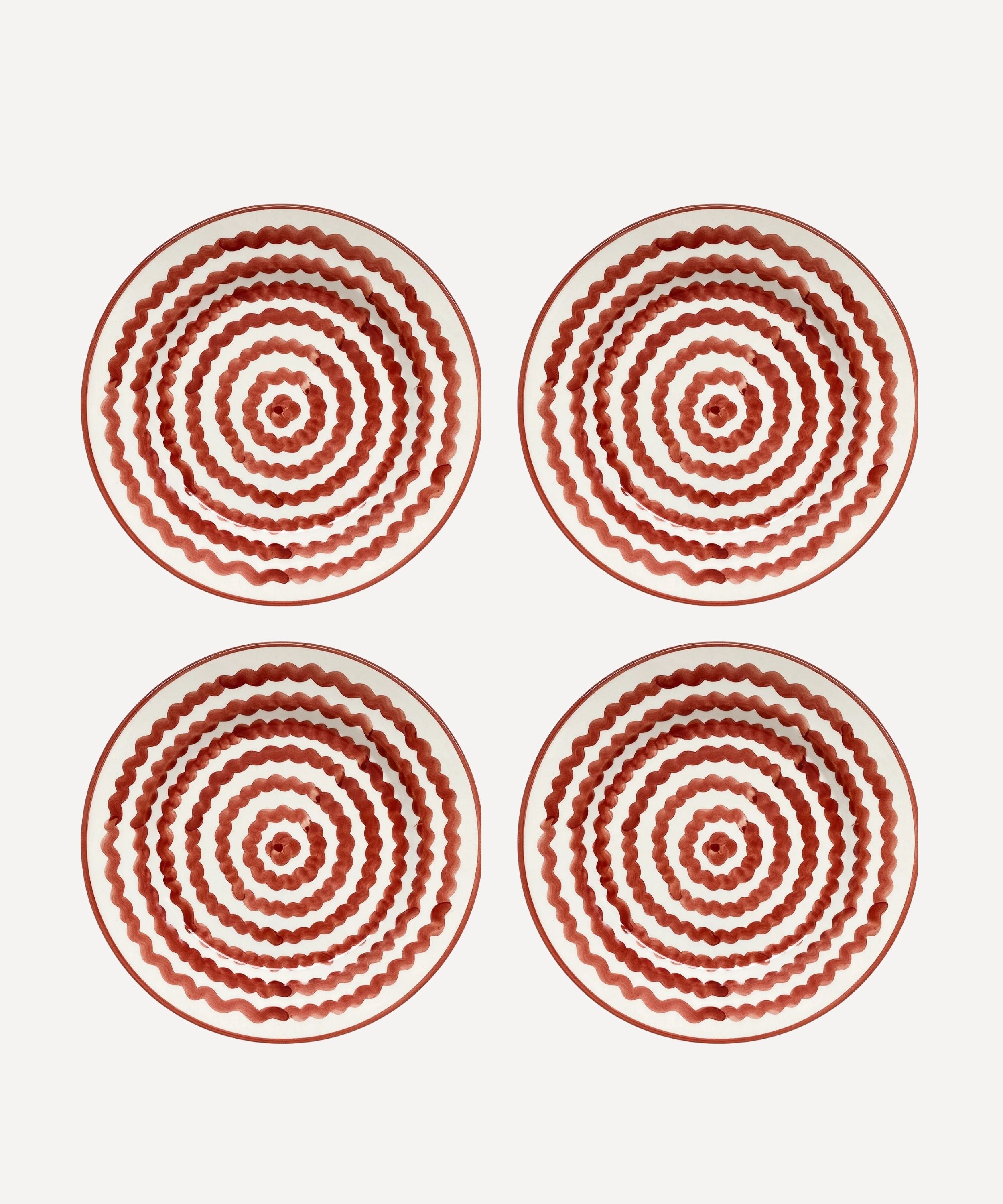 Ondas Dinner plate, Rust Red (set of 4)