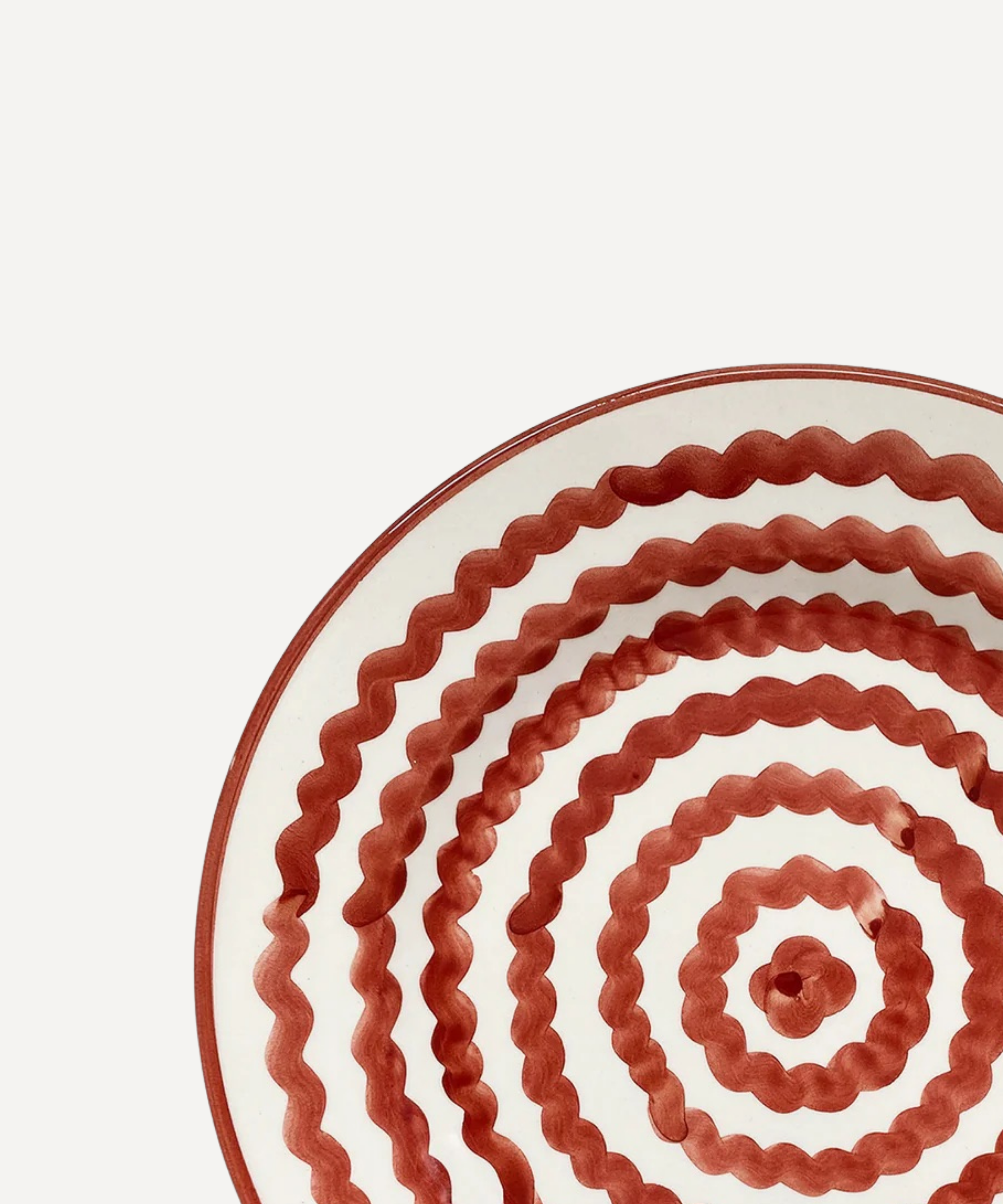 Ondas Dinner plate, Rust Red