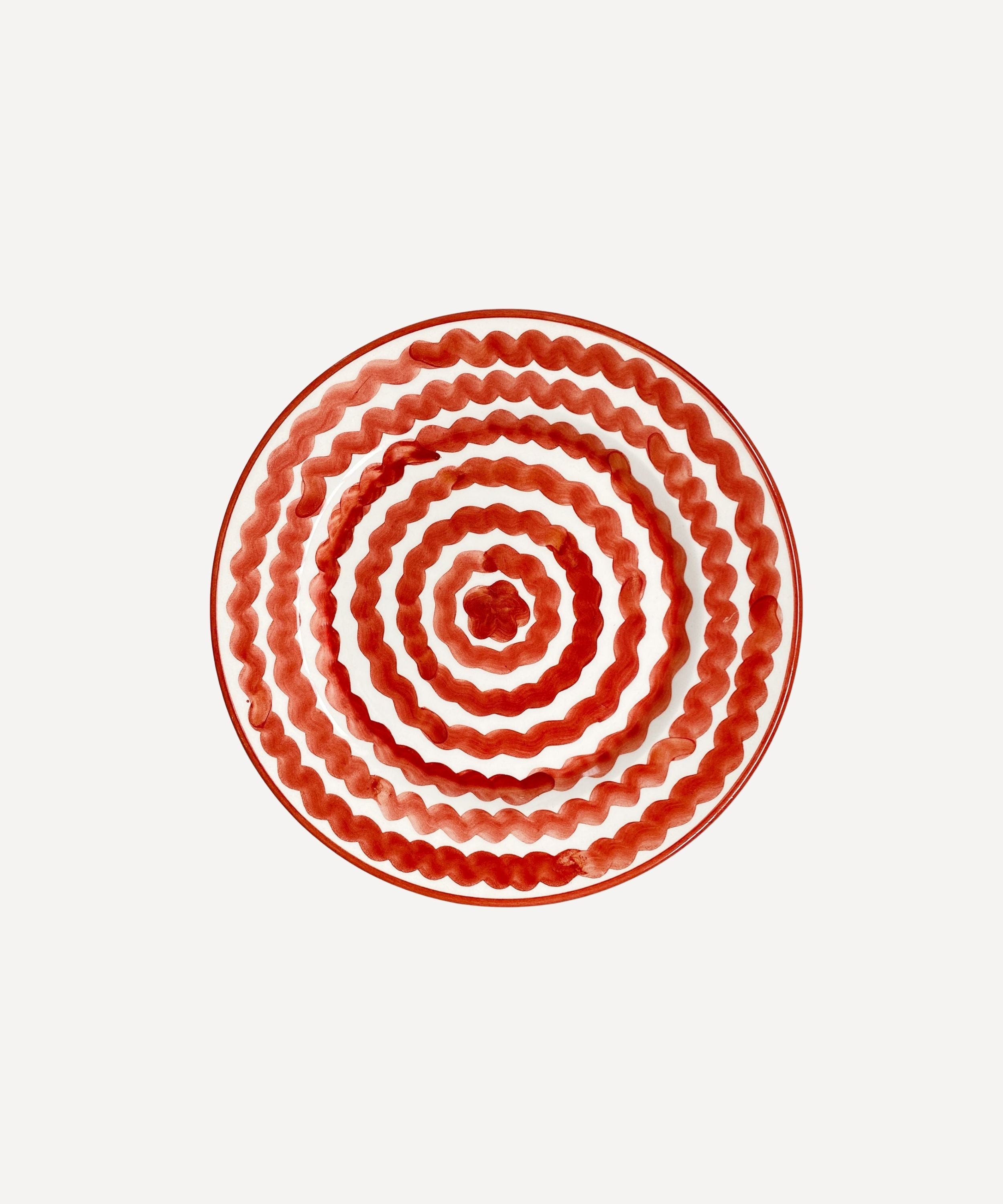 Ondas Side Plate, Rust Red