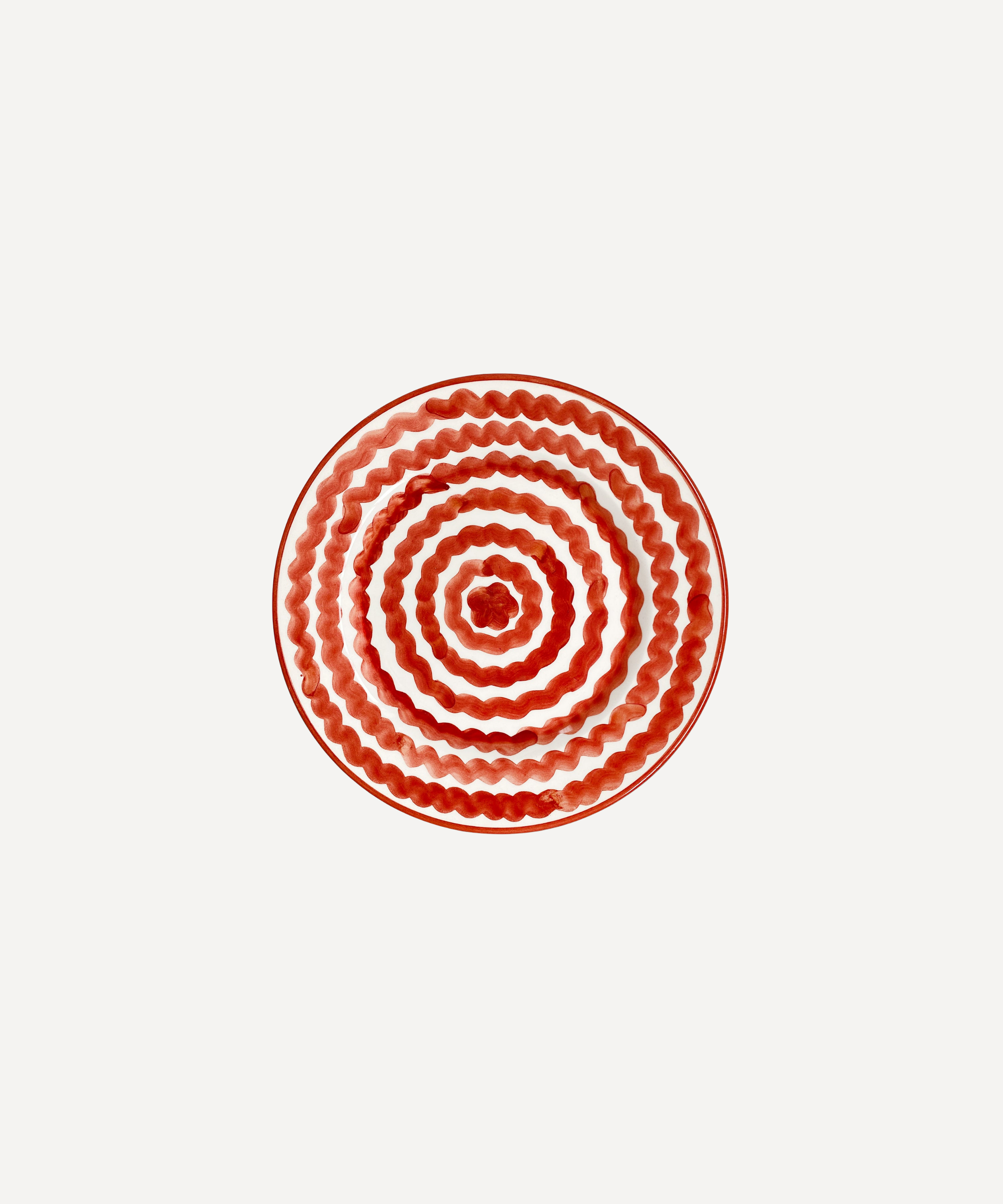 Ondas Side Plate, Rust Red