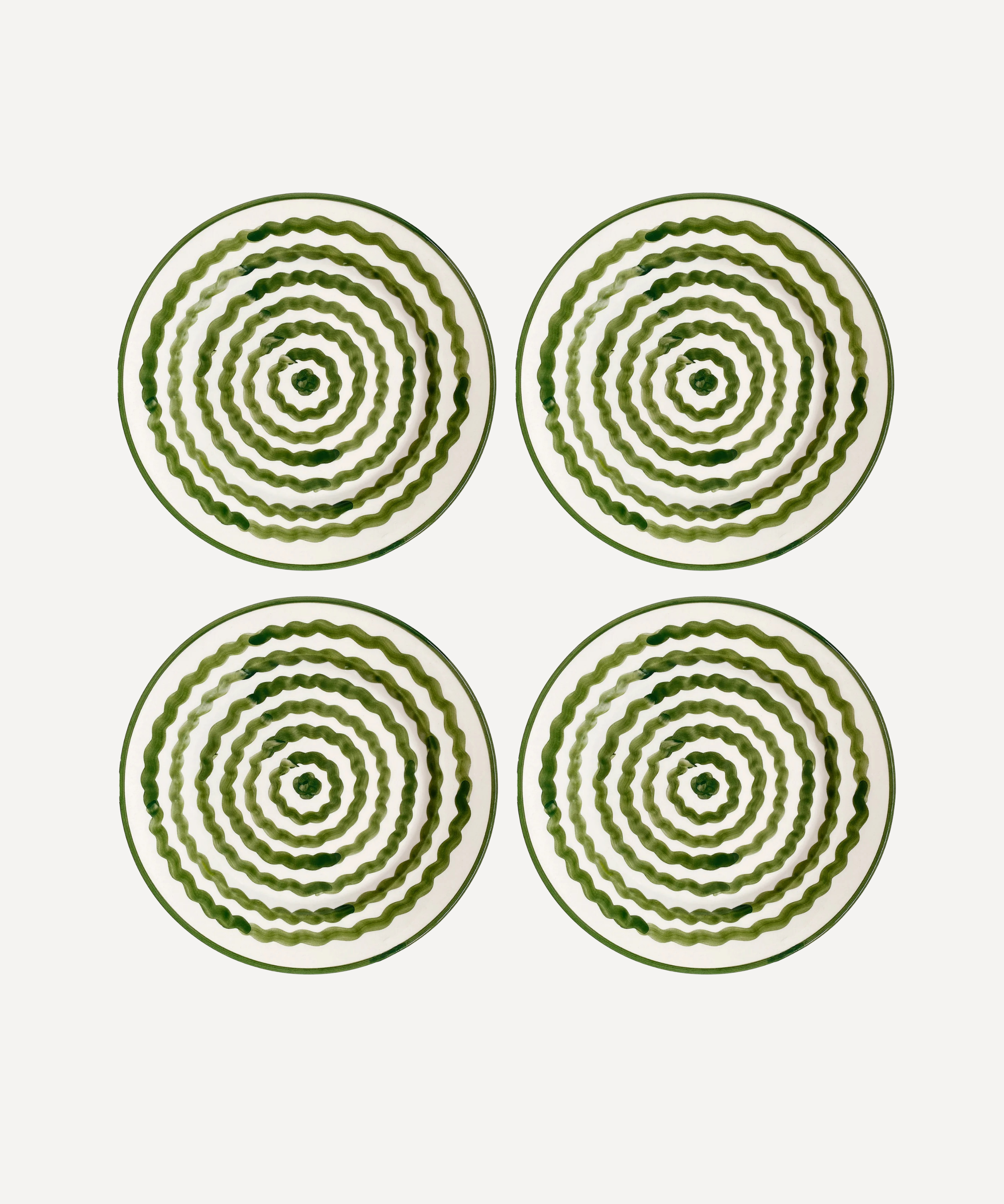 Ondas Dinner plate, Fern Green (set of 4)