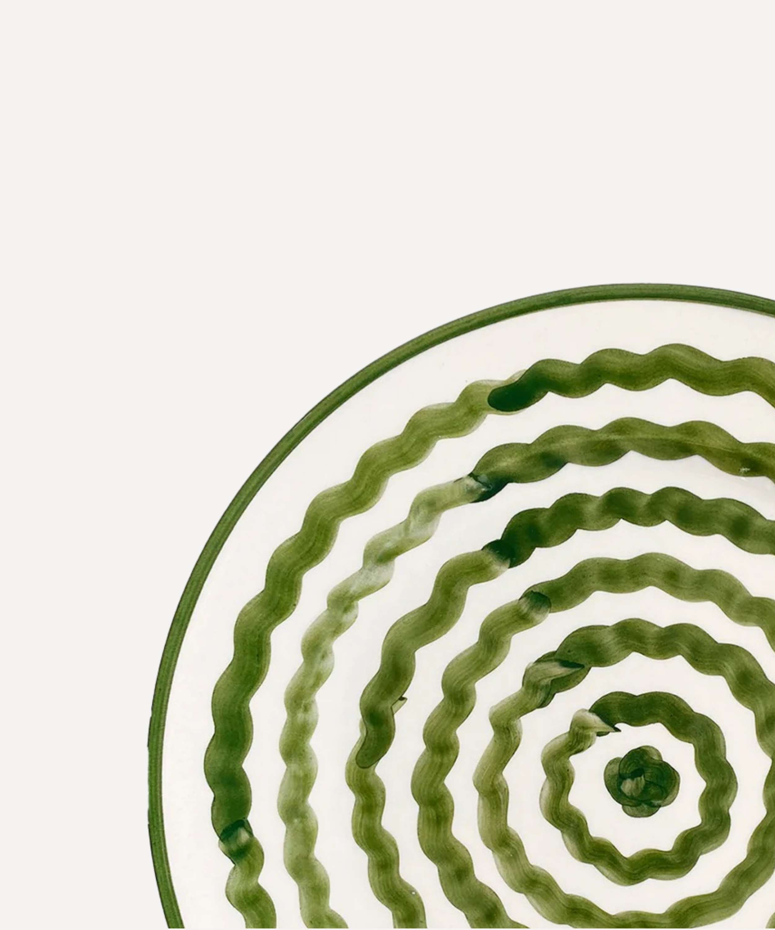 Ondas Dinner plate, Fern Green