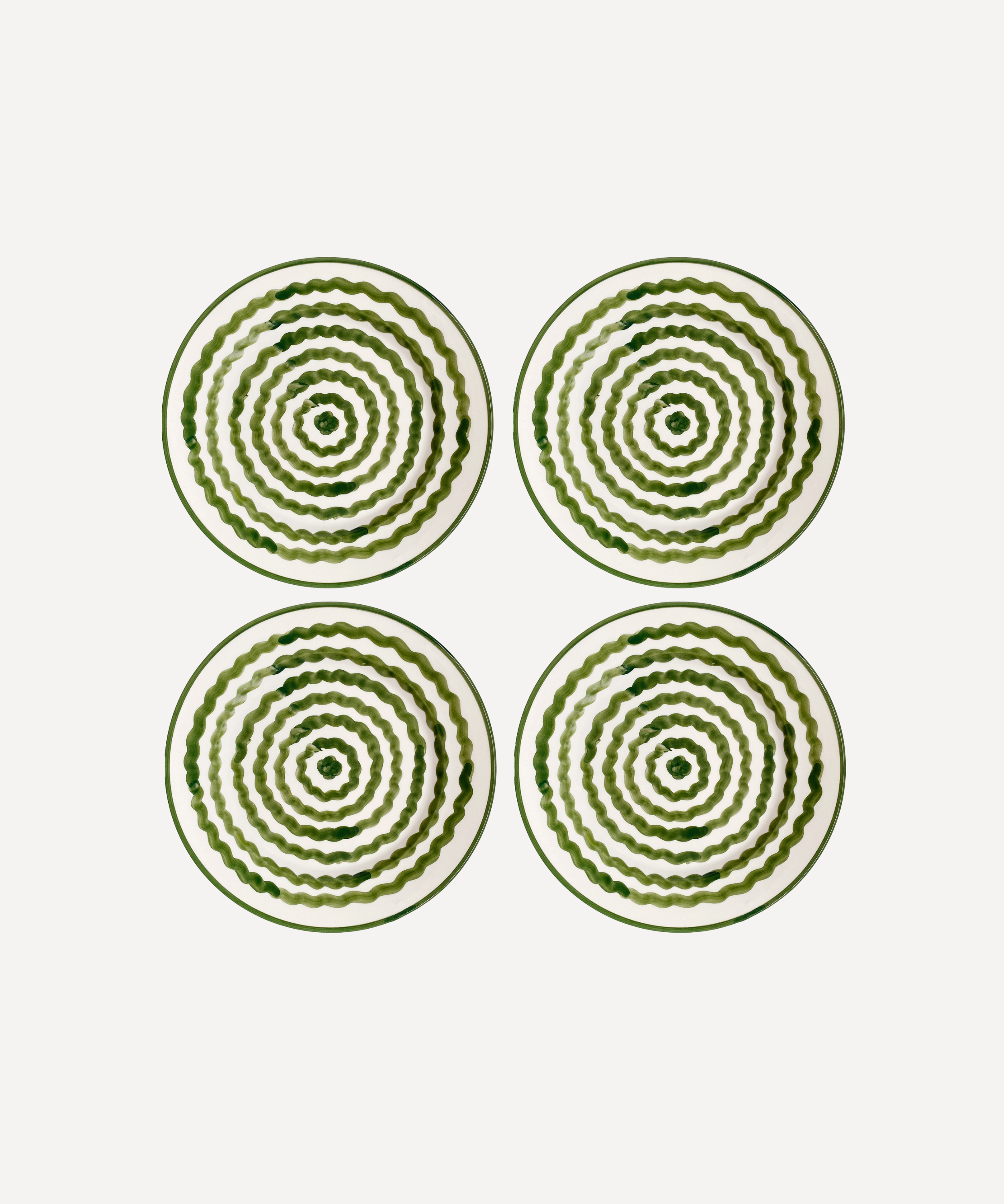 Ondas Side Plate, Fern Green (Set of 4)