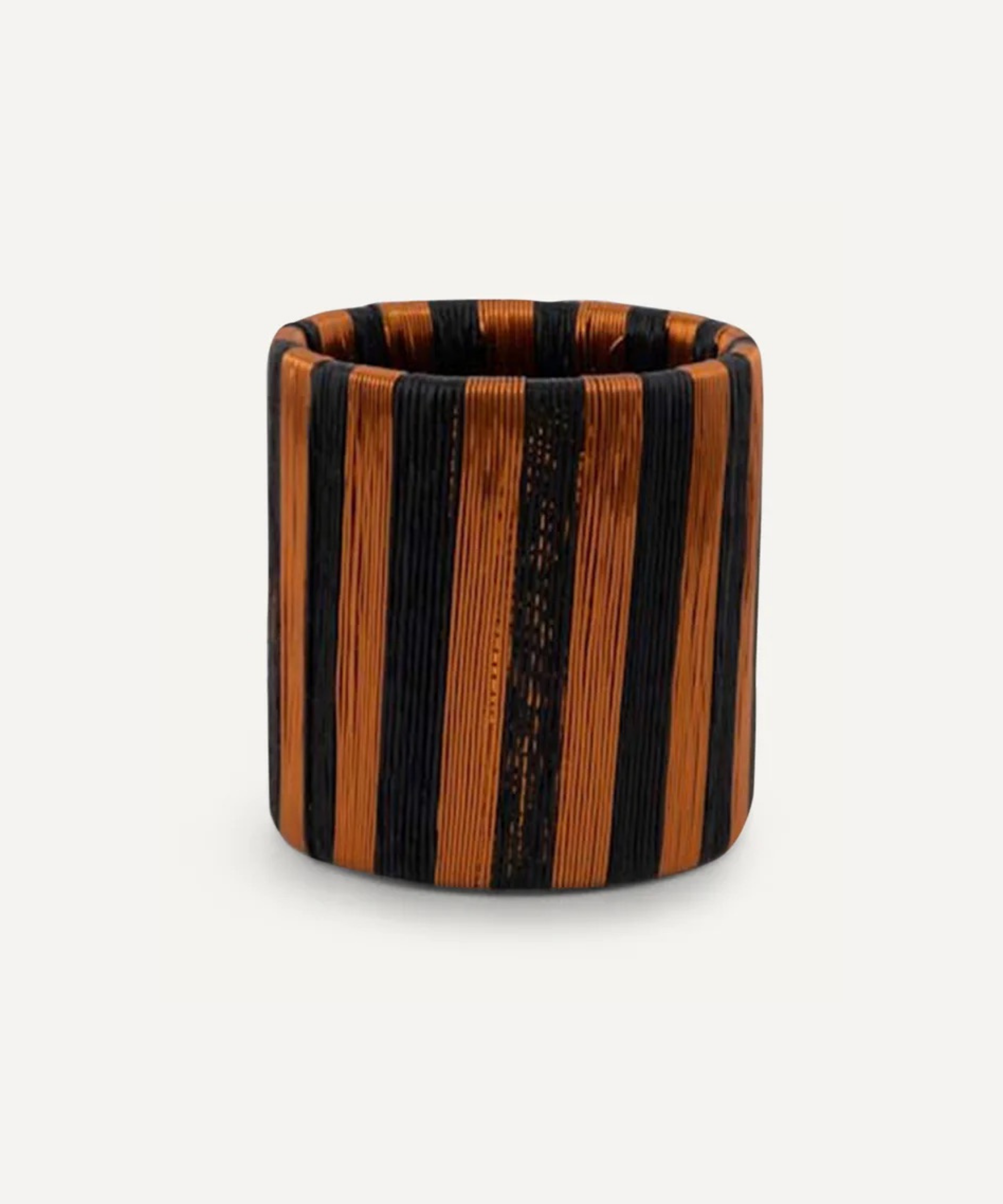 Pacífico Rayas Napkin Ring Handwoven Werregue Palm & Copper