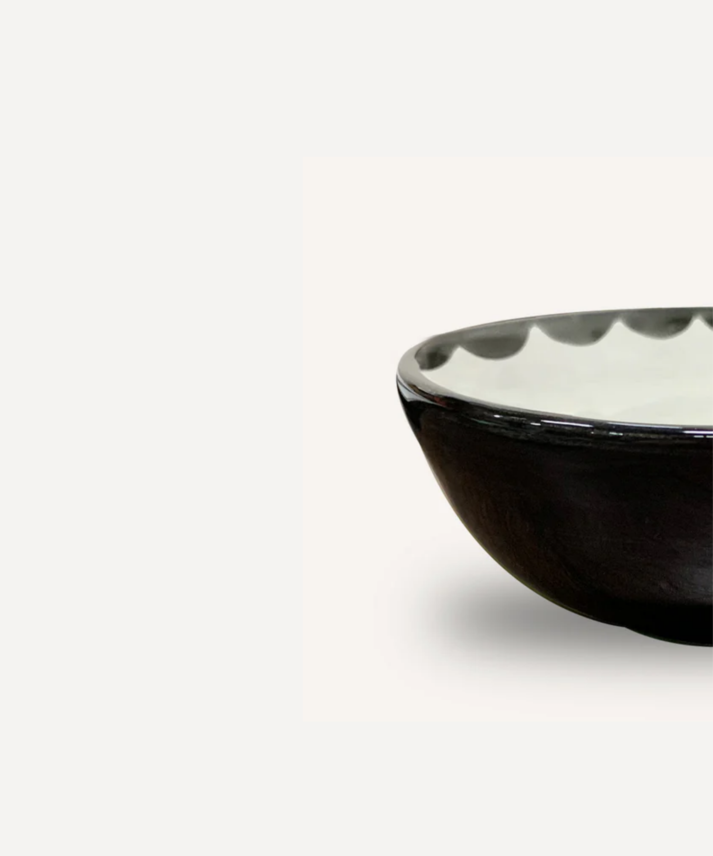 Cascos Soup Bowl, Jet Black