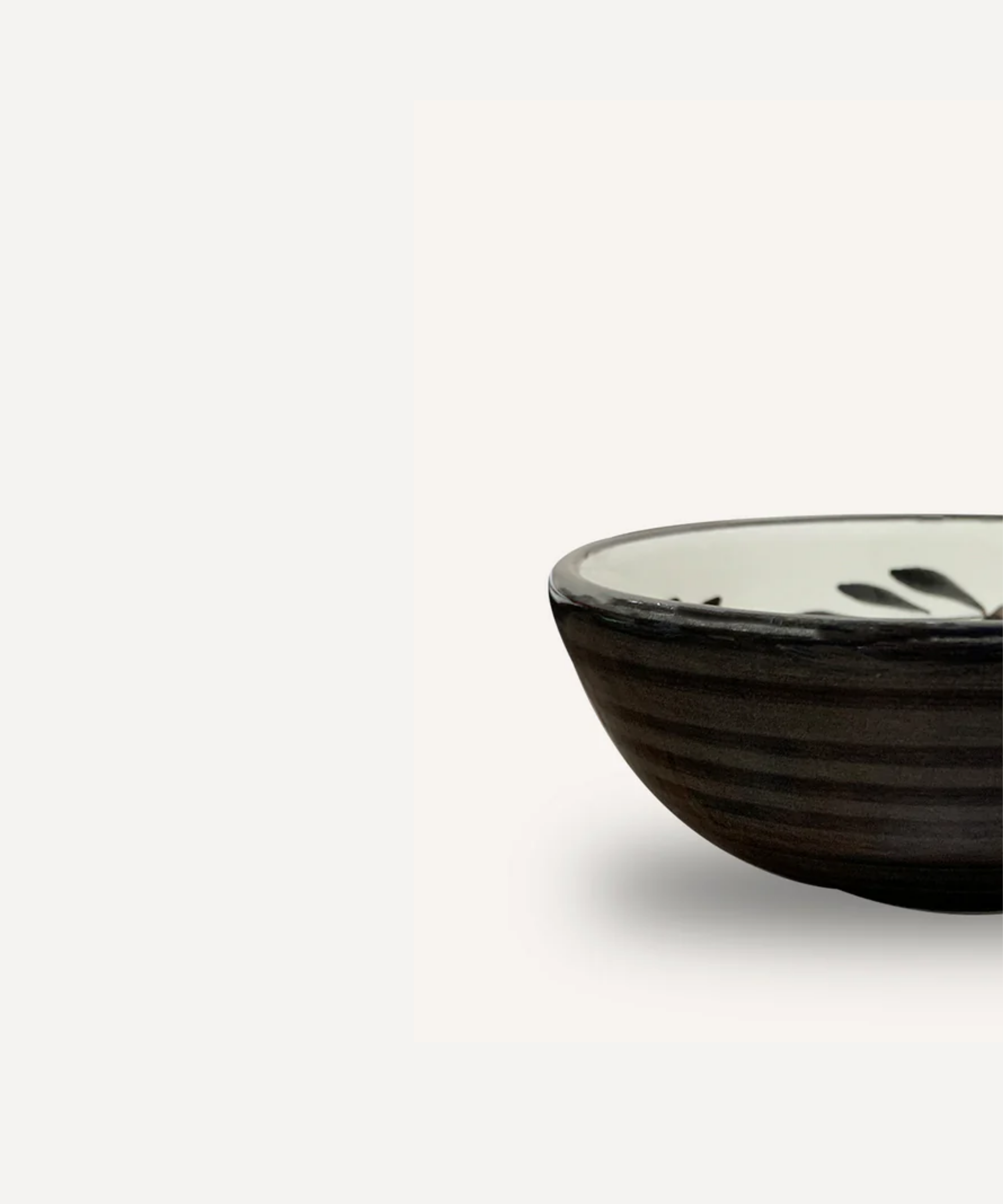 Flor Soup Bowl, Jet Black