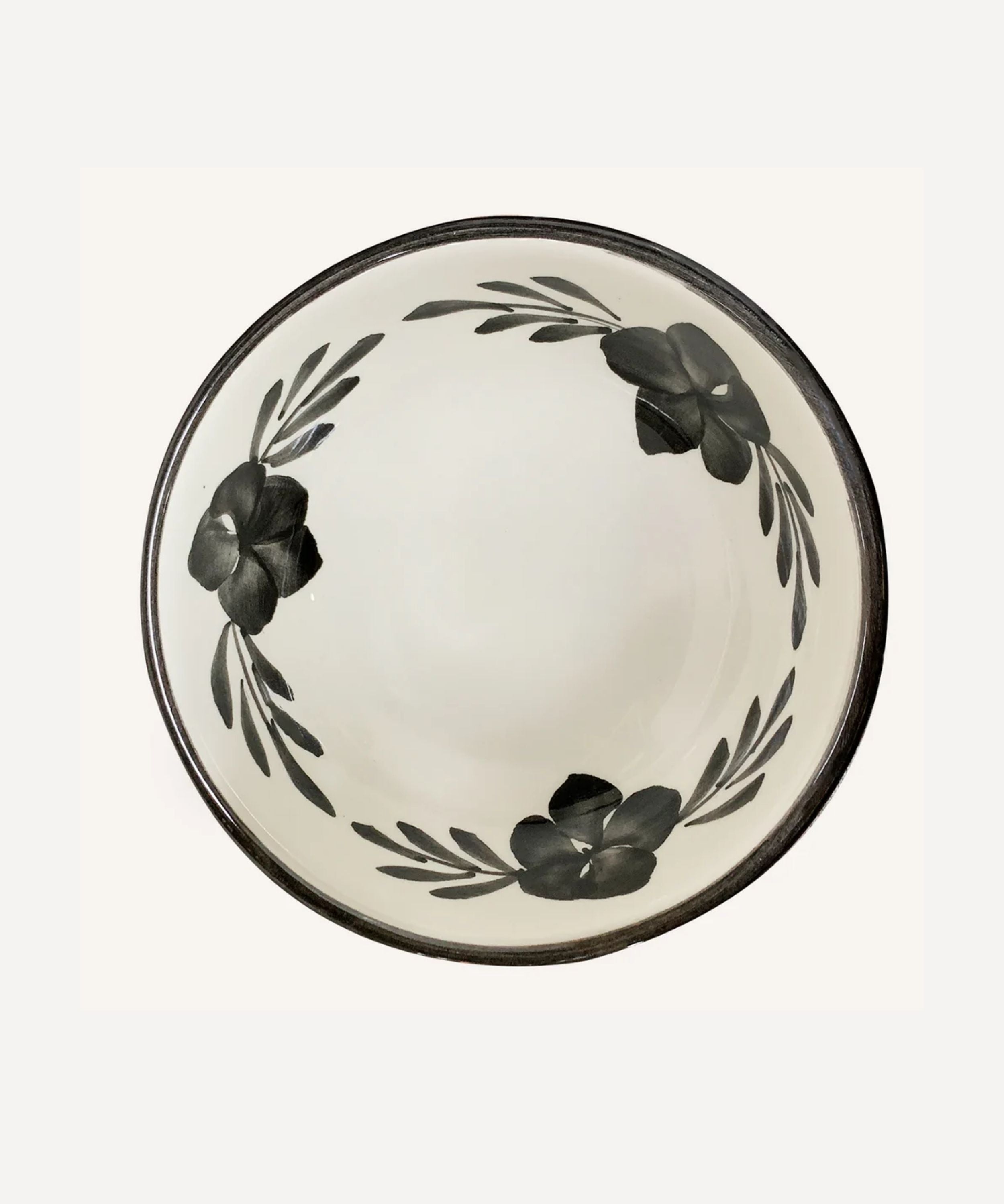 Flor Soup Bowl, Jet Black (Set of 4)