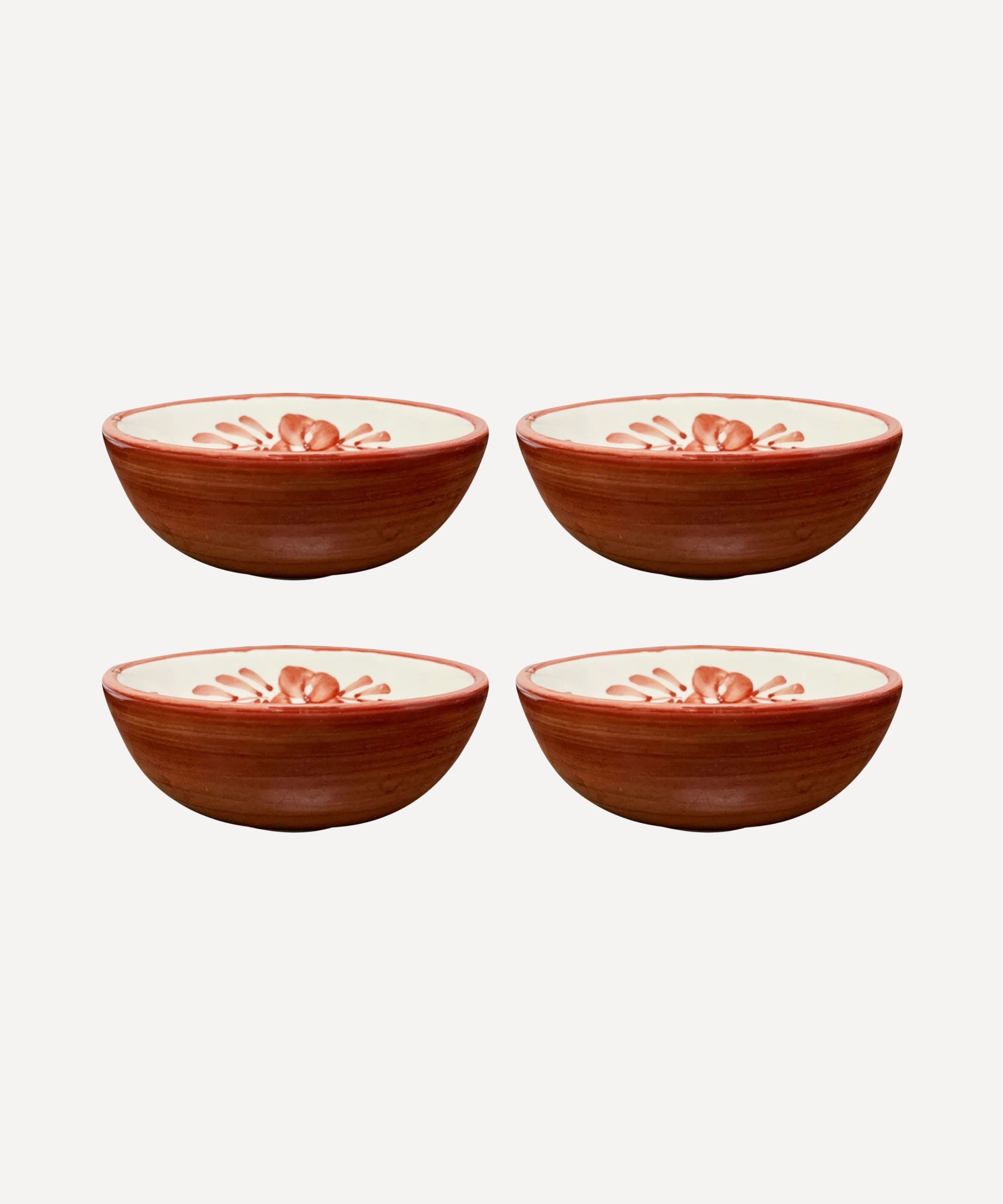 Flor Soup Bowl, Rust Red (Set of 4)