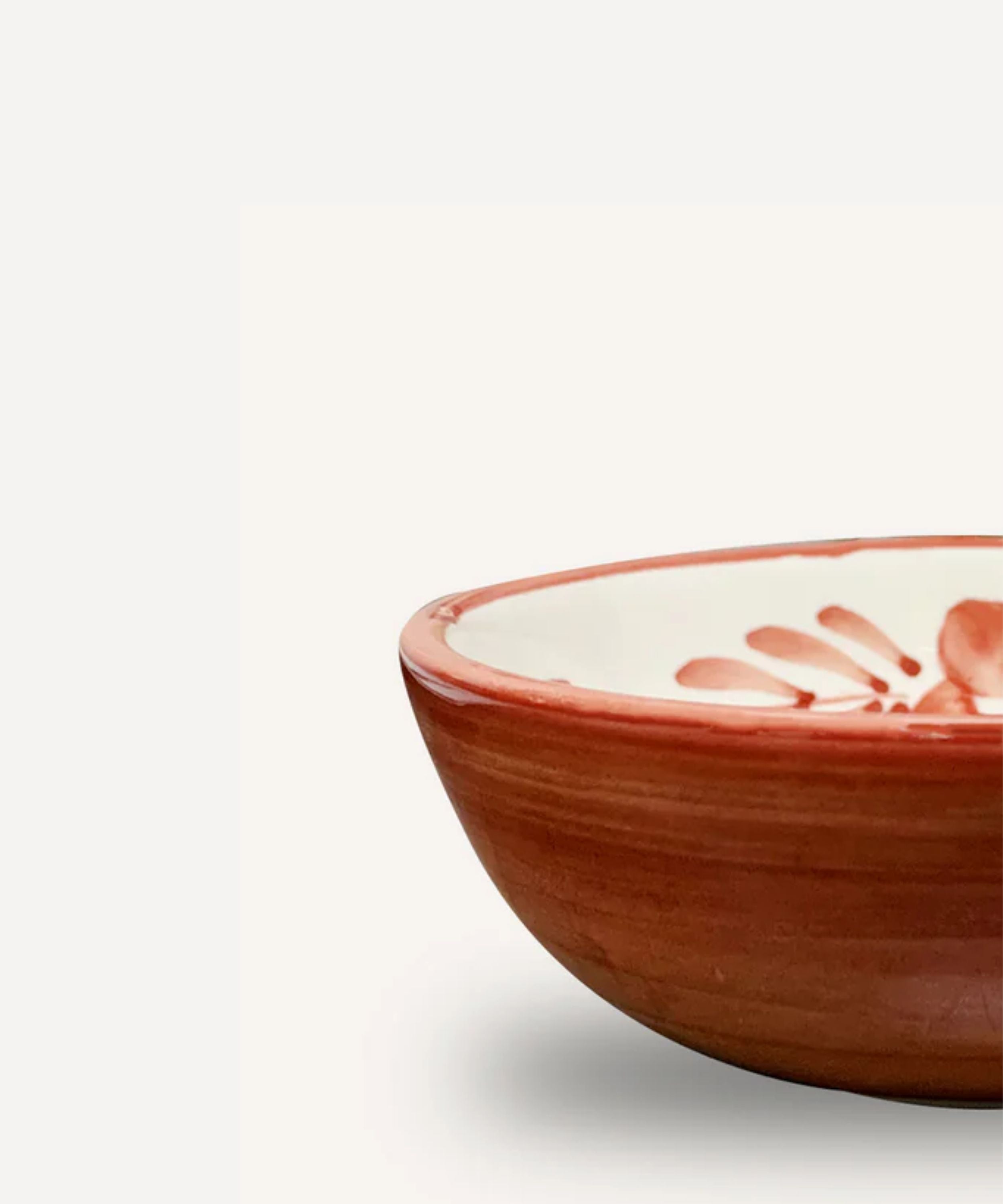 Flor Soup Bowl, Rust Red