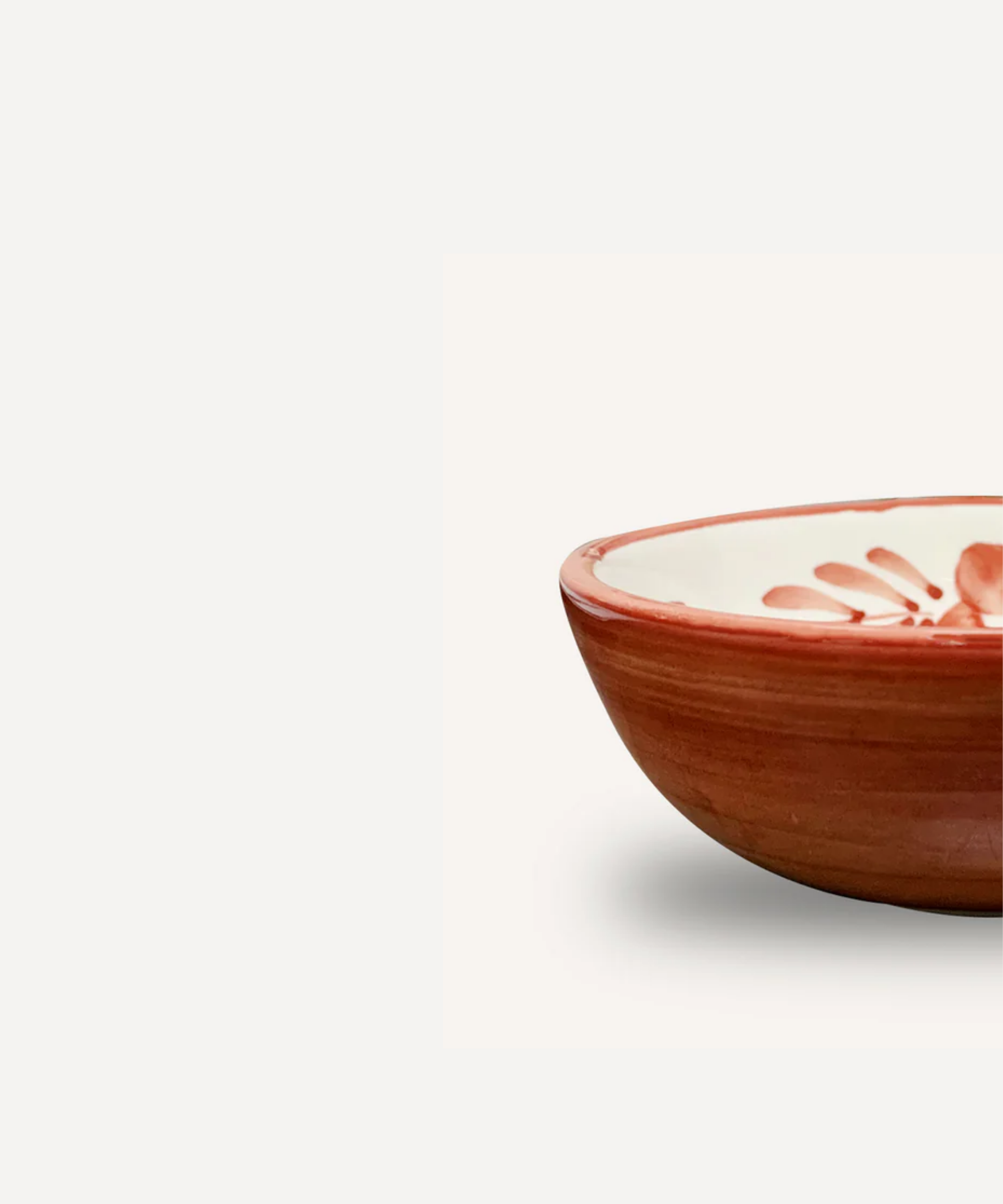 Flor Soup Bowl, Rust Red