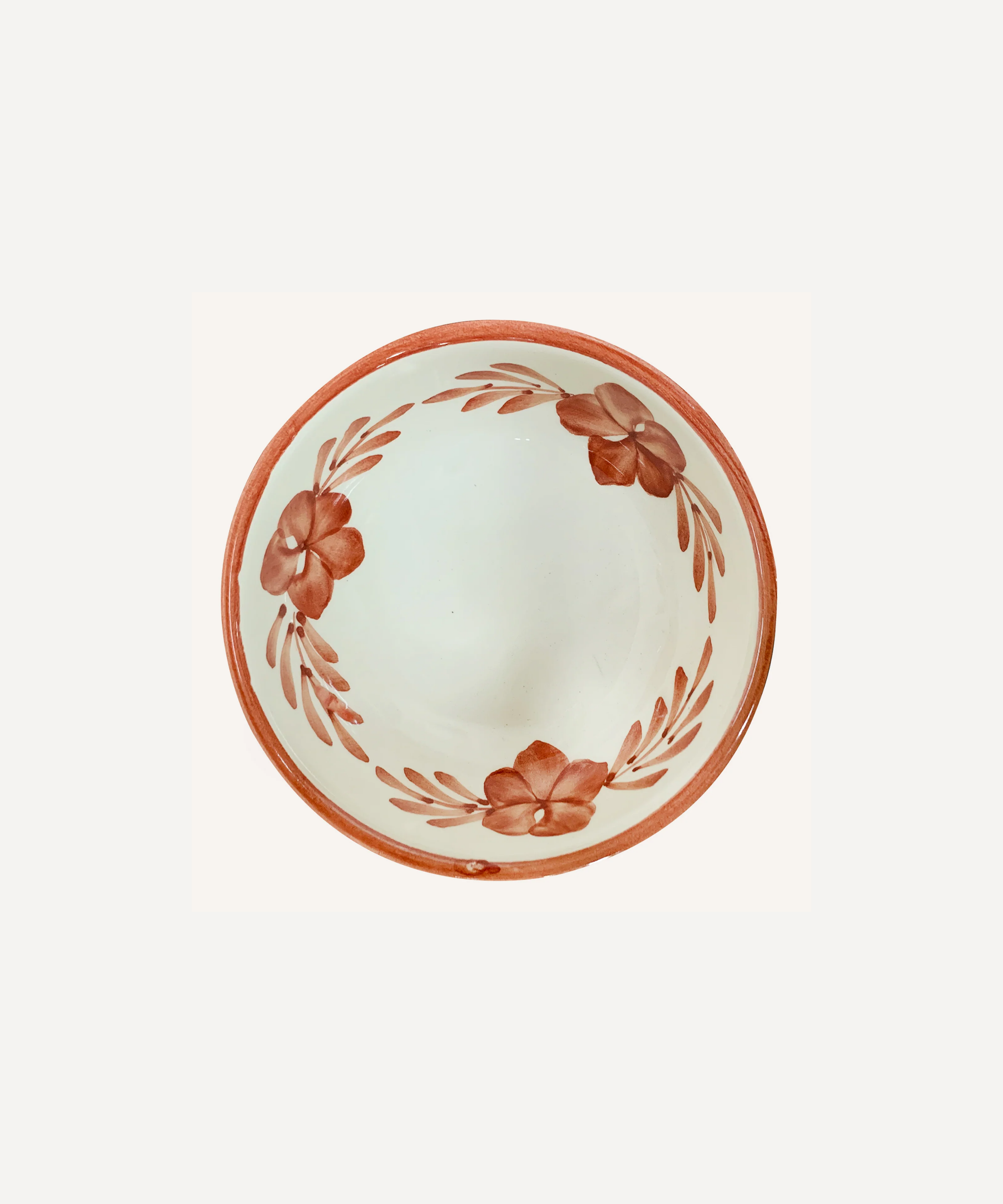 Flor Soup Bowl, Rust Red