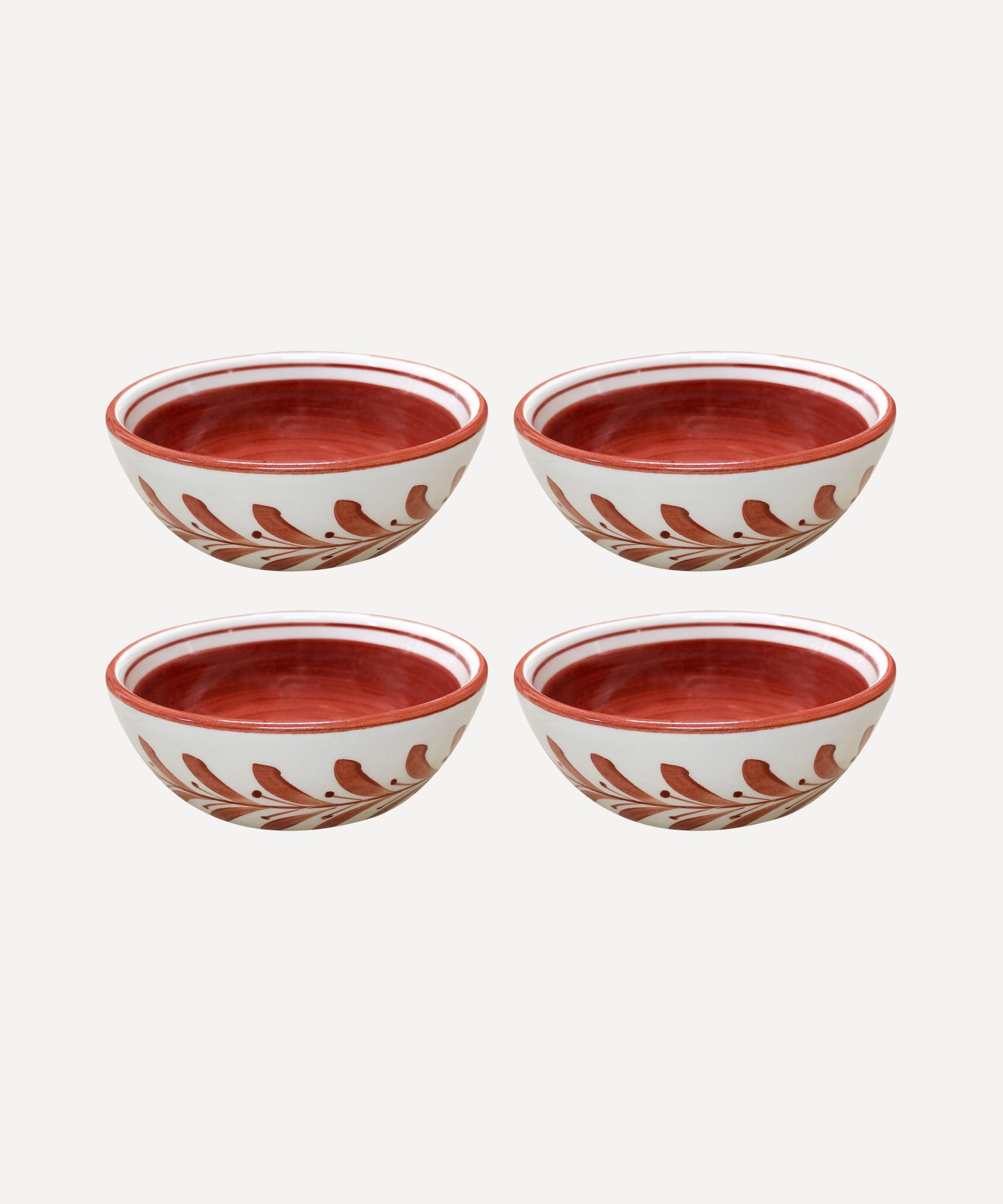Helecho Soup Bowl, Rust Red (Set of 4)