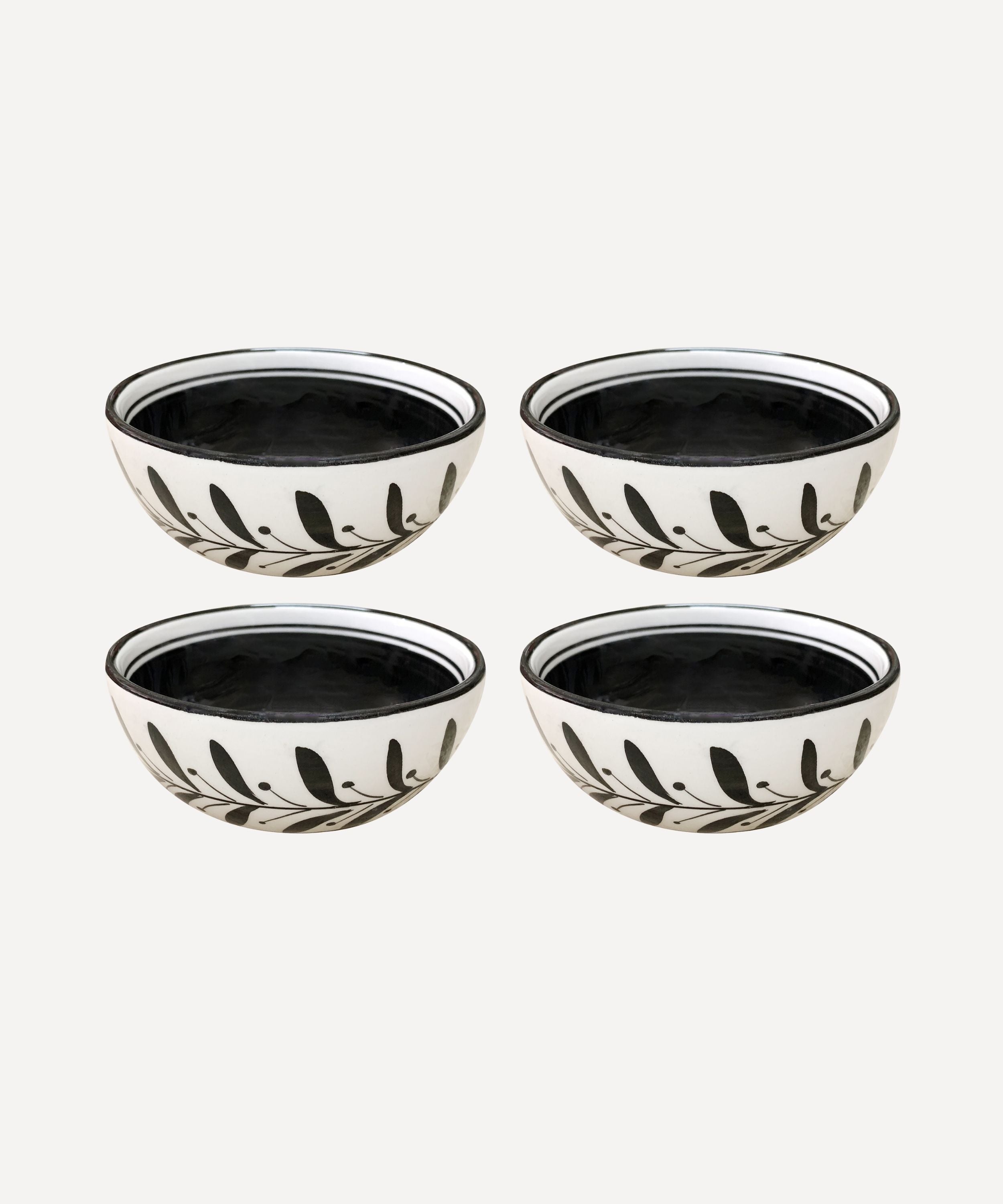 Helecho Soup Bowl, Jet Black (Set of 4)