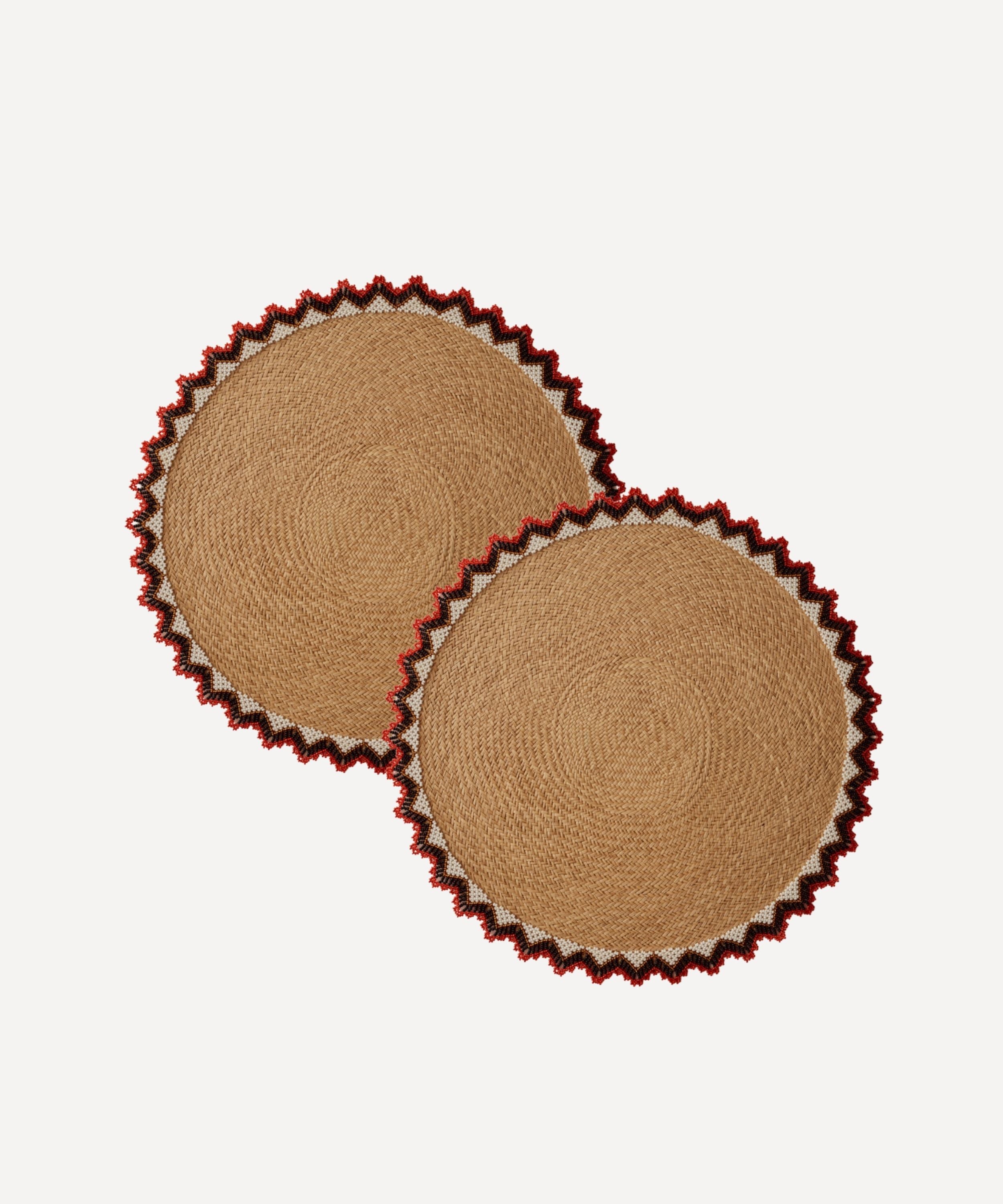 Alicia Placemats, Bright Red (Set of 2)