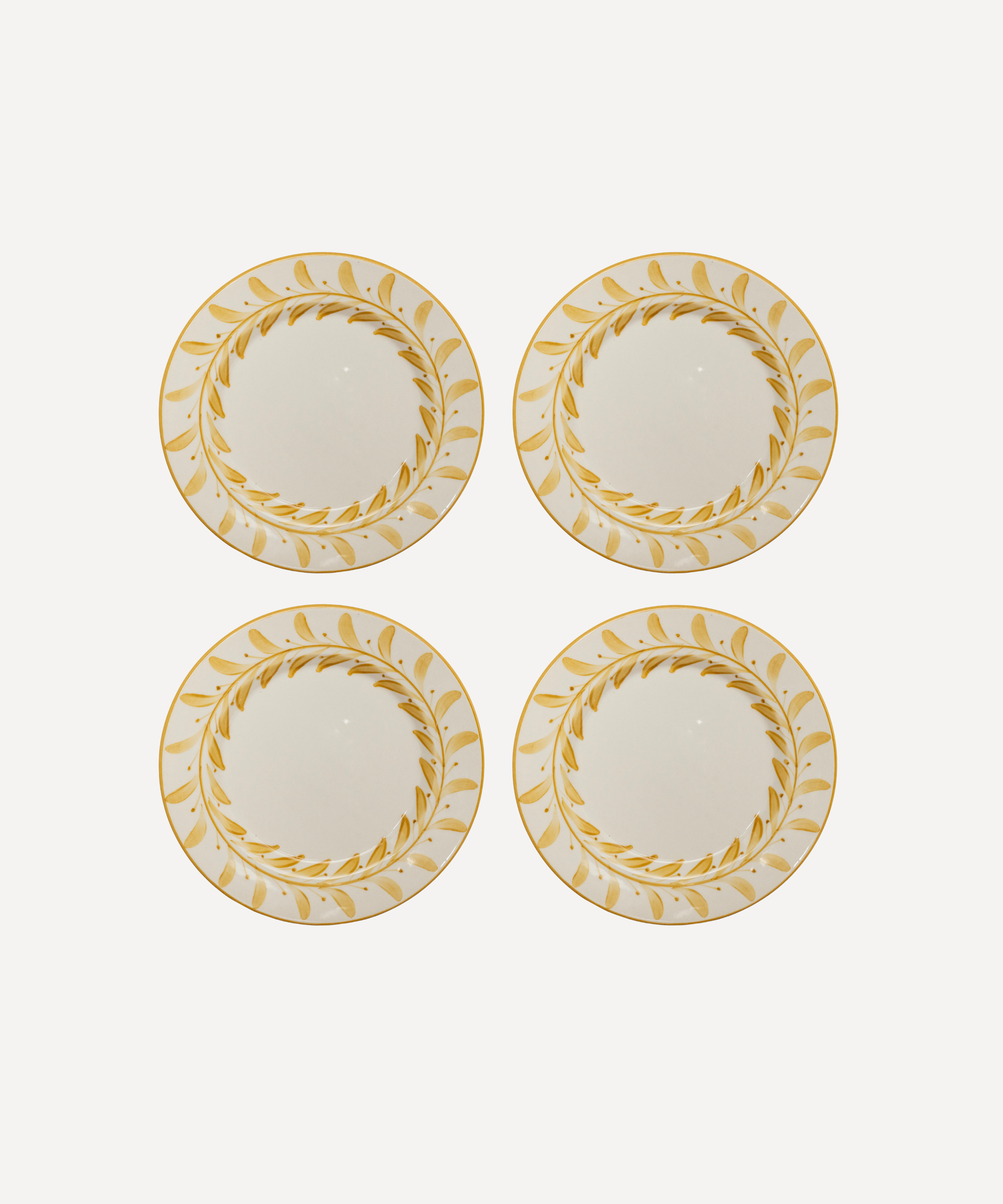 Helecho Side Plate, Golden Yellow (Set of 4)