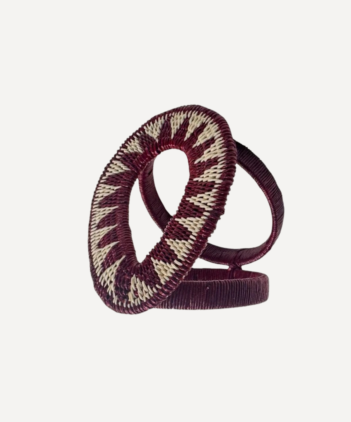 Gota Werregue Napkin Ring Handwoven Werregue Palm Marsala