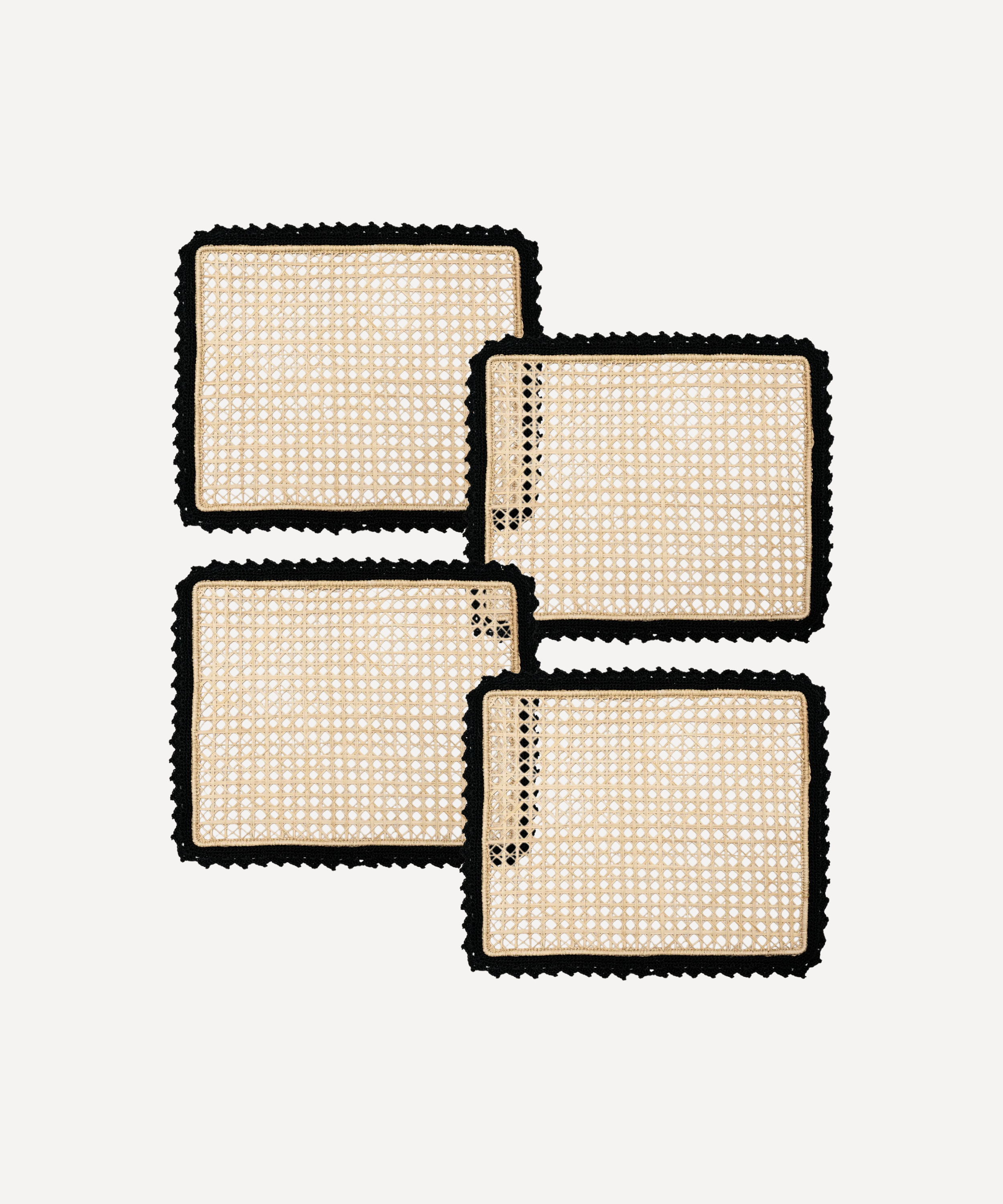 Nubia Placemat, Black (Set of 4)