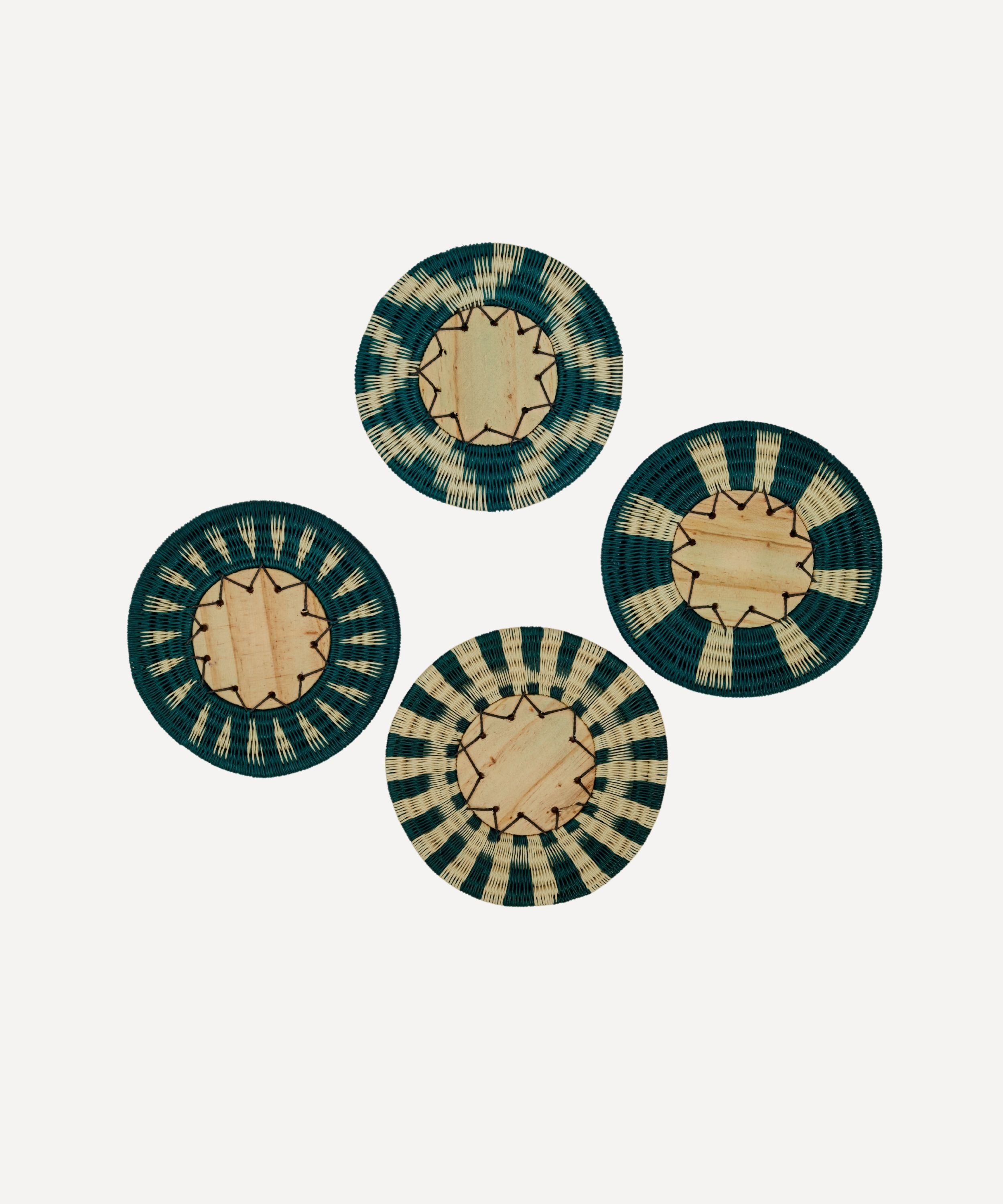Pacifico Werregue Coaster - Teal (set of 4)