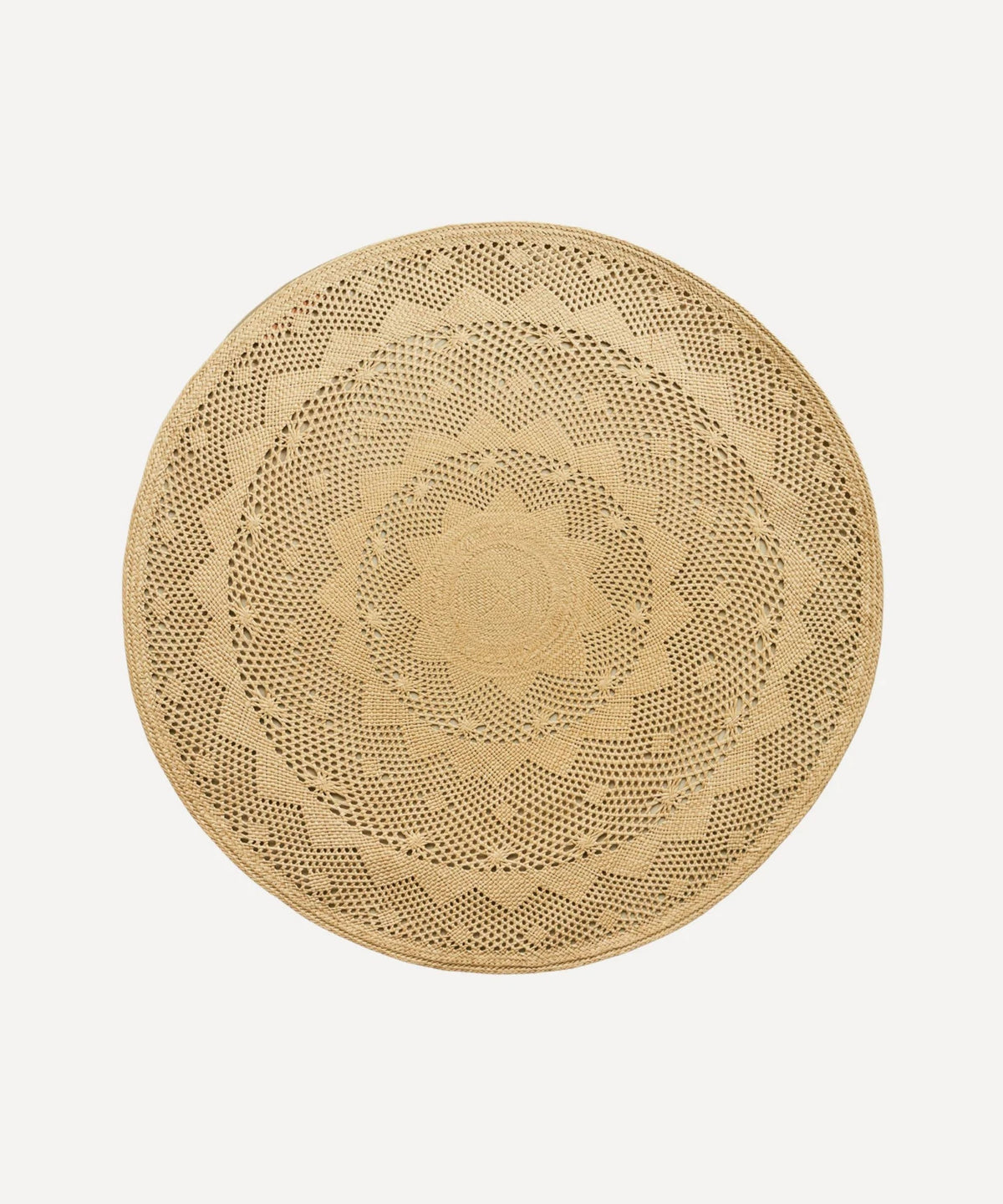 Palm Lace Placemat | Handwoven Panama Hat Straw