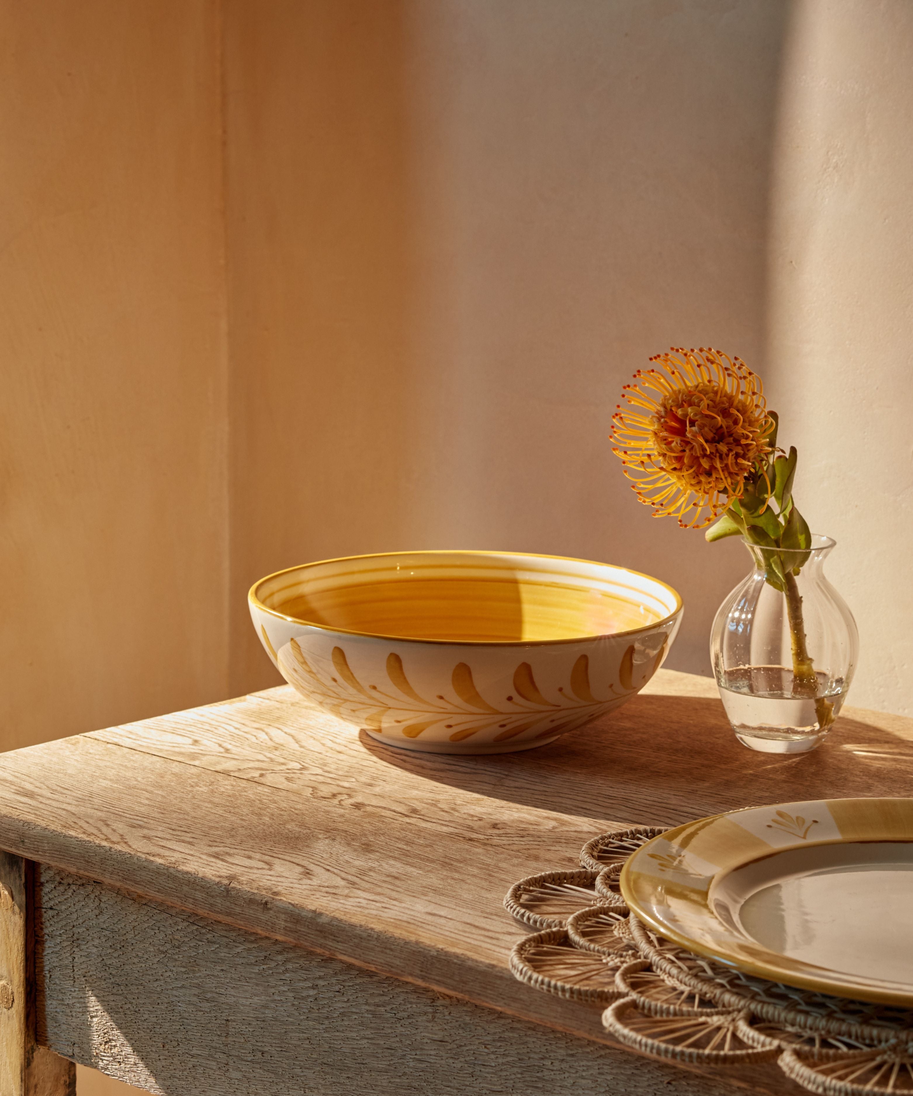 Helecho Salad Bowl, Golden Yellow