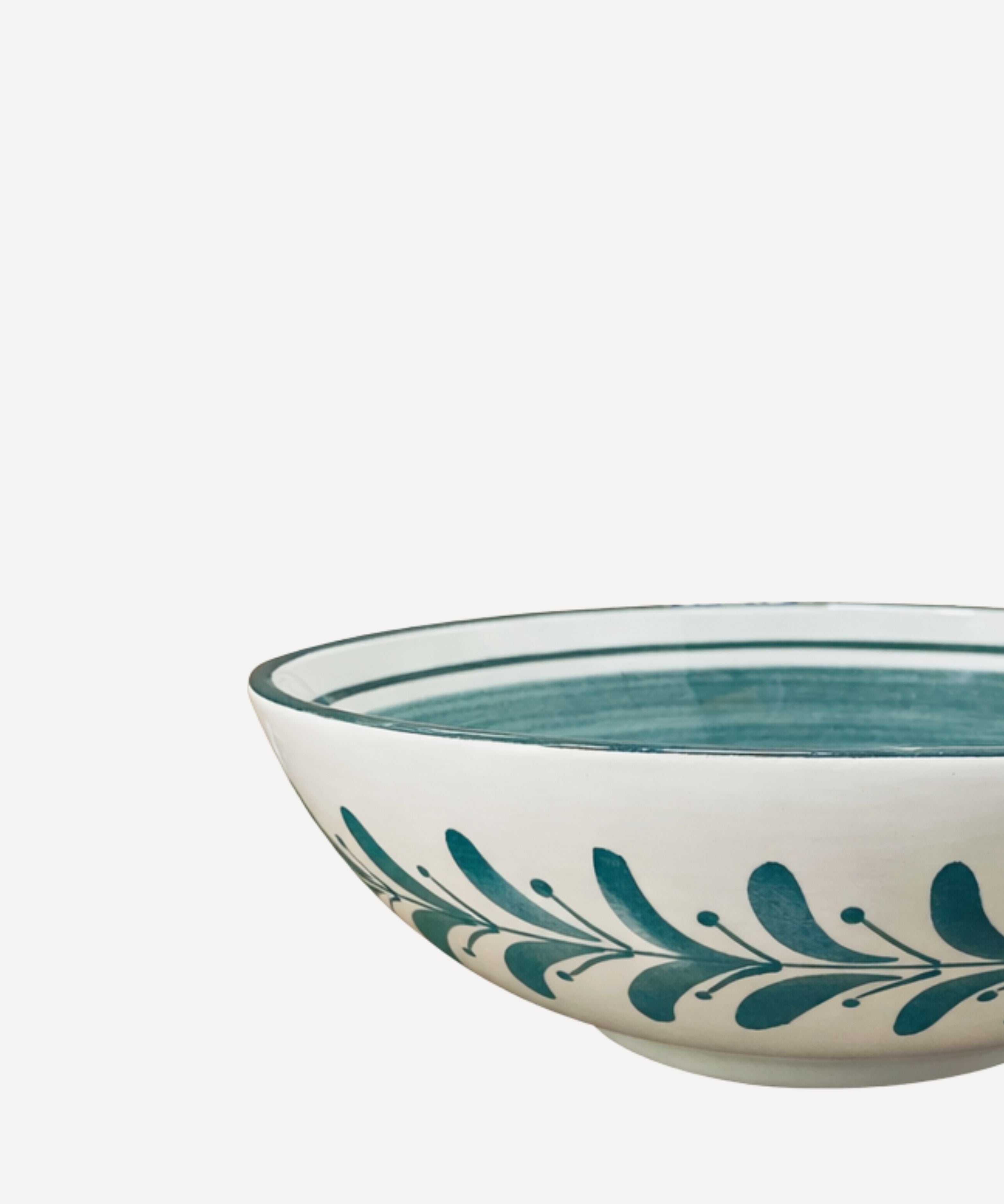 Helecho Salad Bowl, Golden Teal