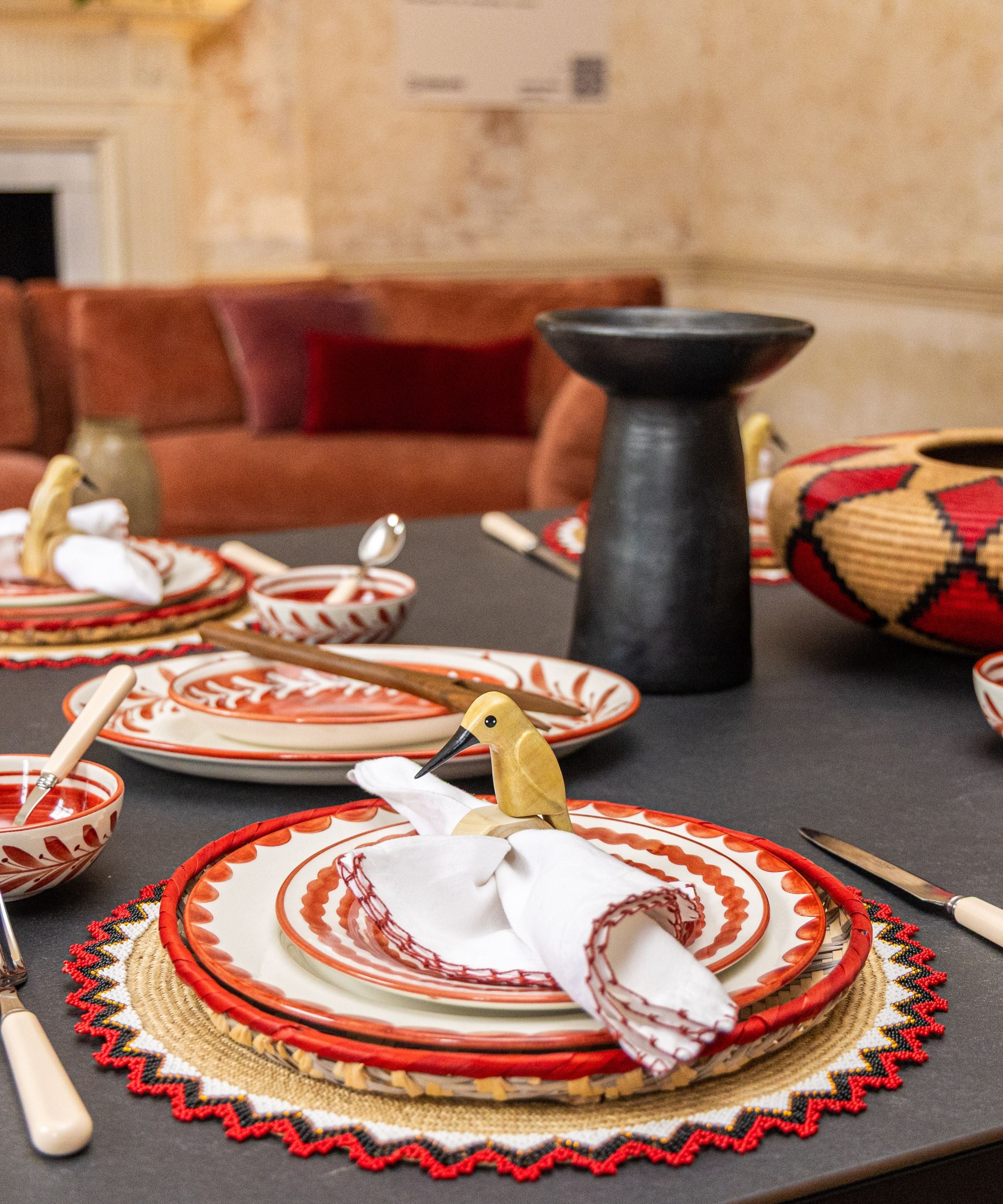 Cascos Dinner Plate, Rust Red