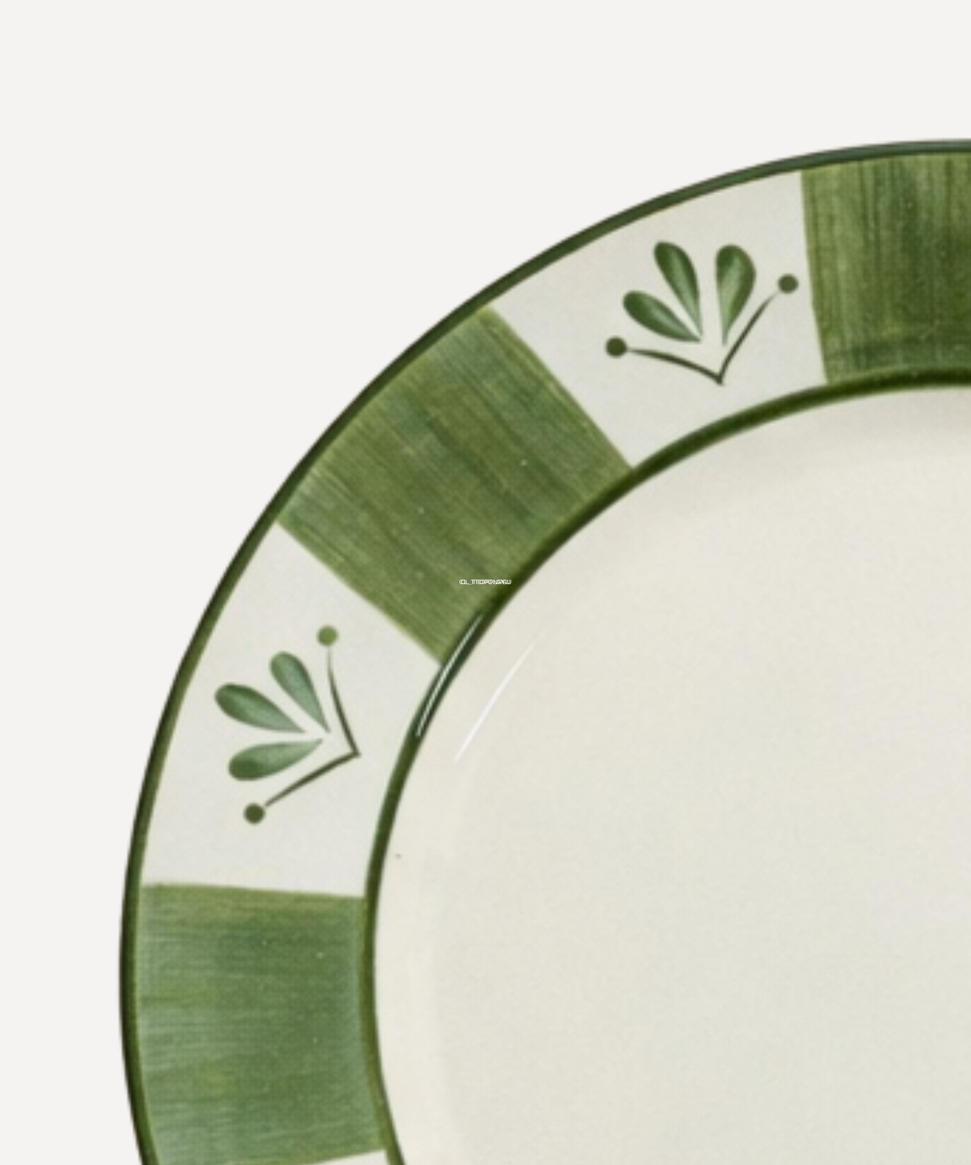 Flor de Lis Dinner Plate, Fern Green