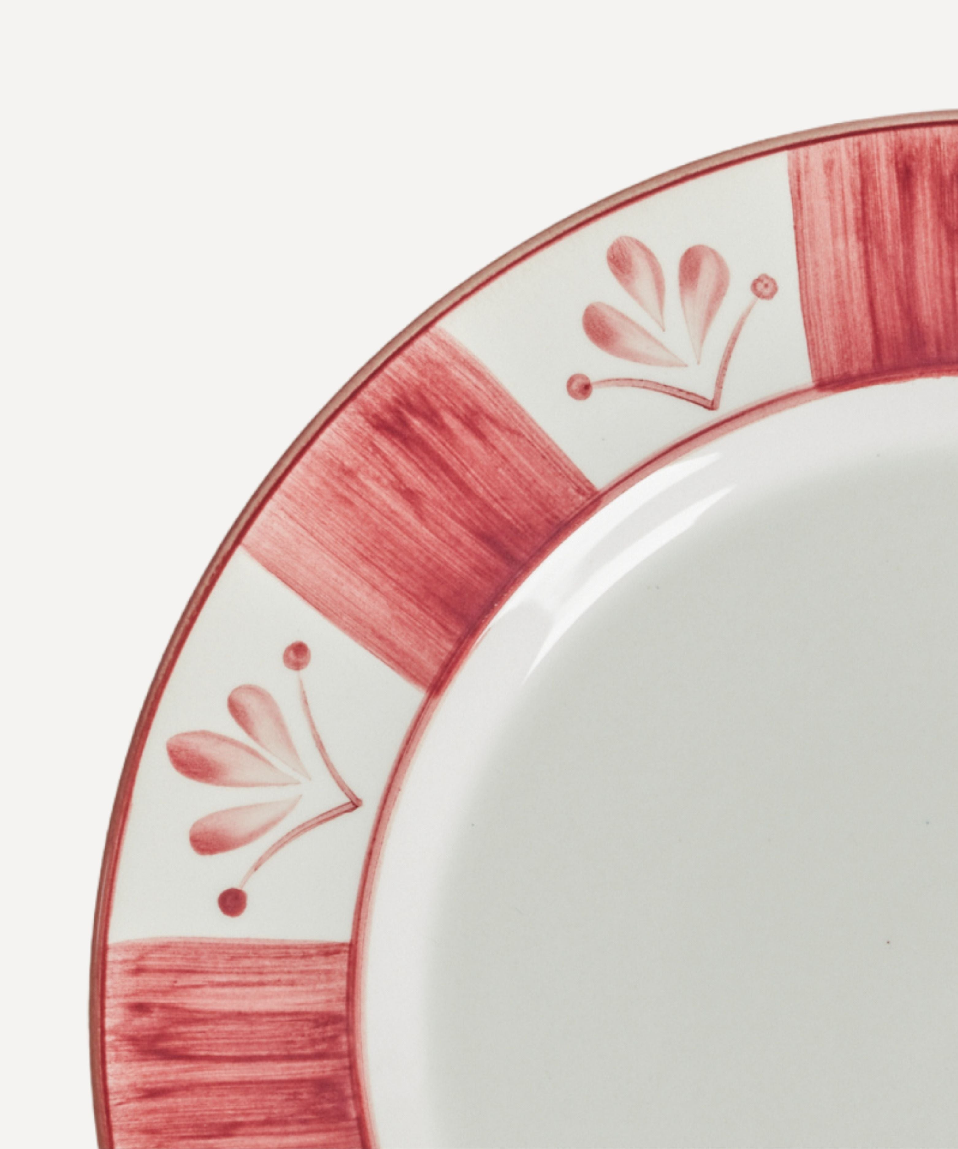 Flor de Lis Dinner Plate, Vintage Rose