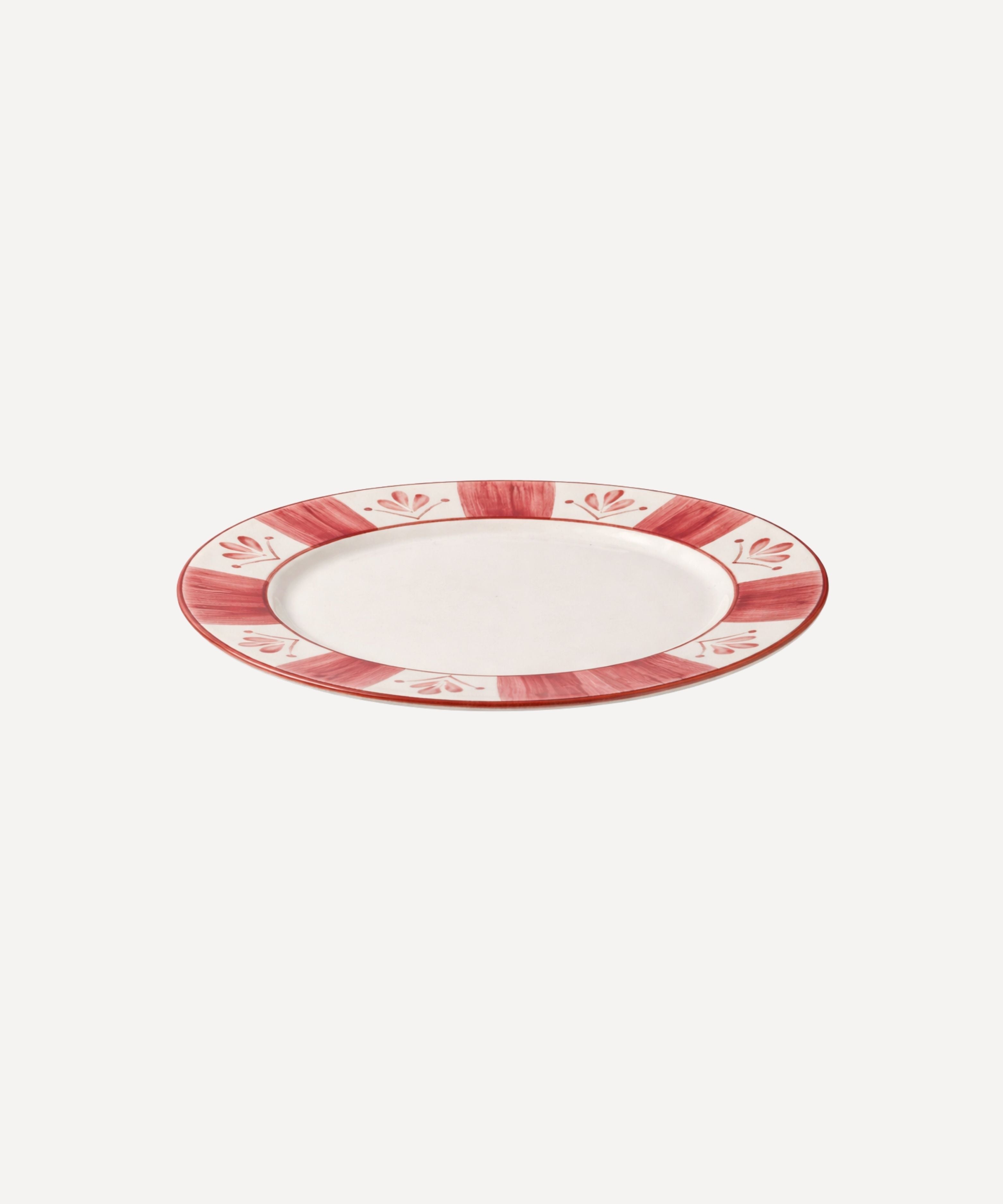 Flor de Lis Dinner Plate, Vintage Rose