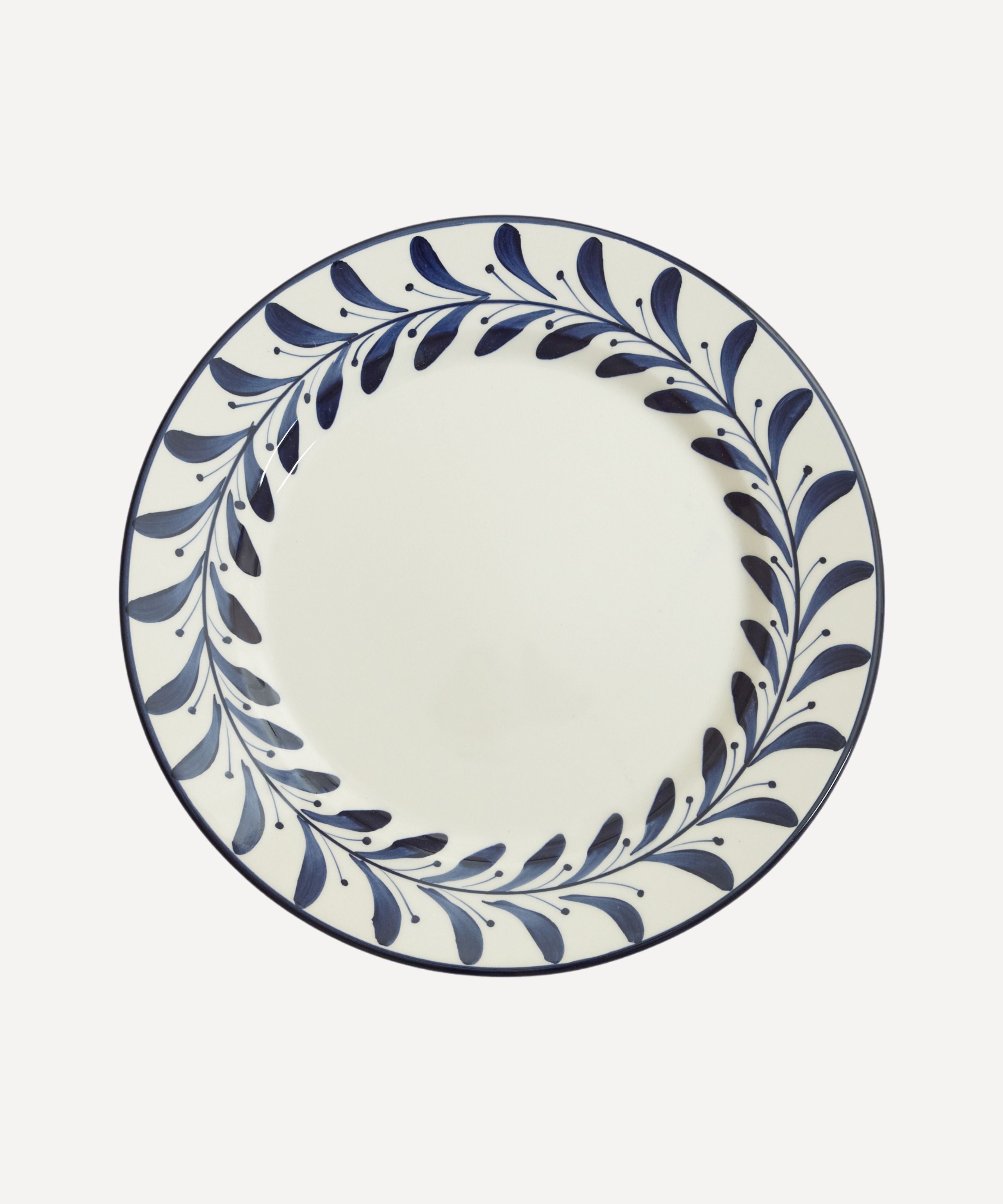 Helecho Dinner Plate, Deep Blue