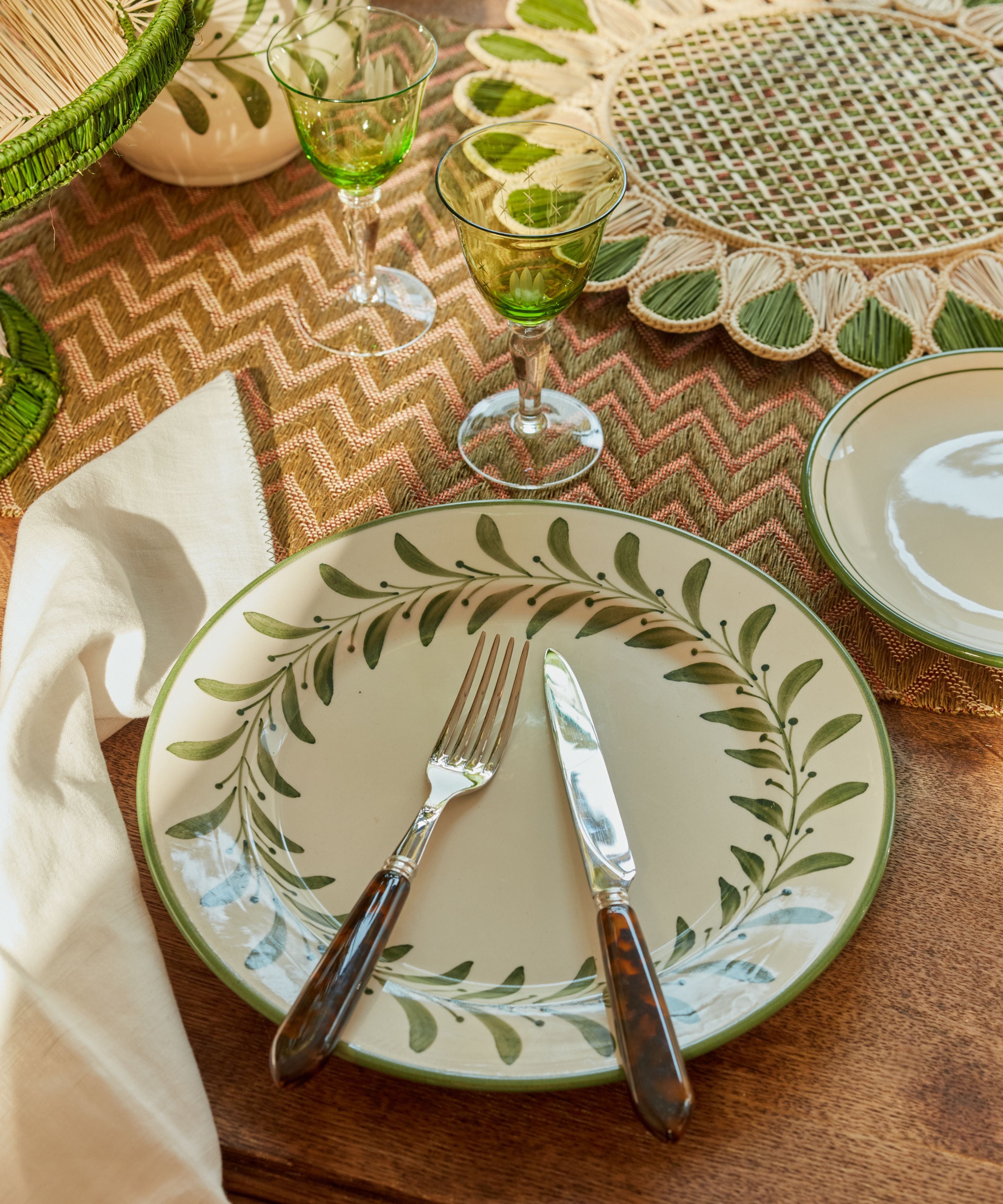 Helecho Dinner Plate, Fern Green