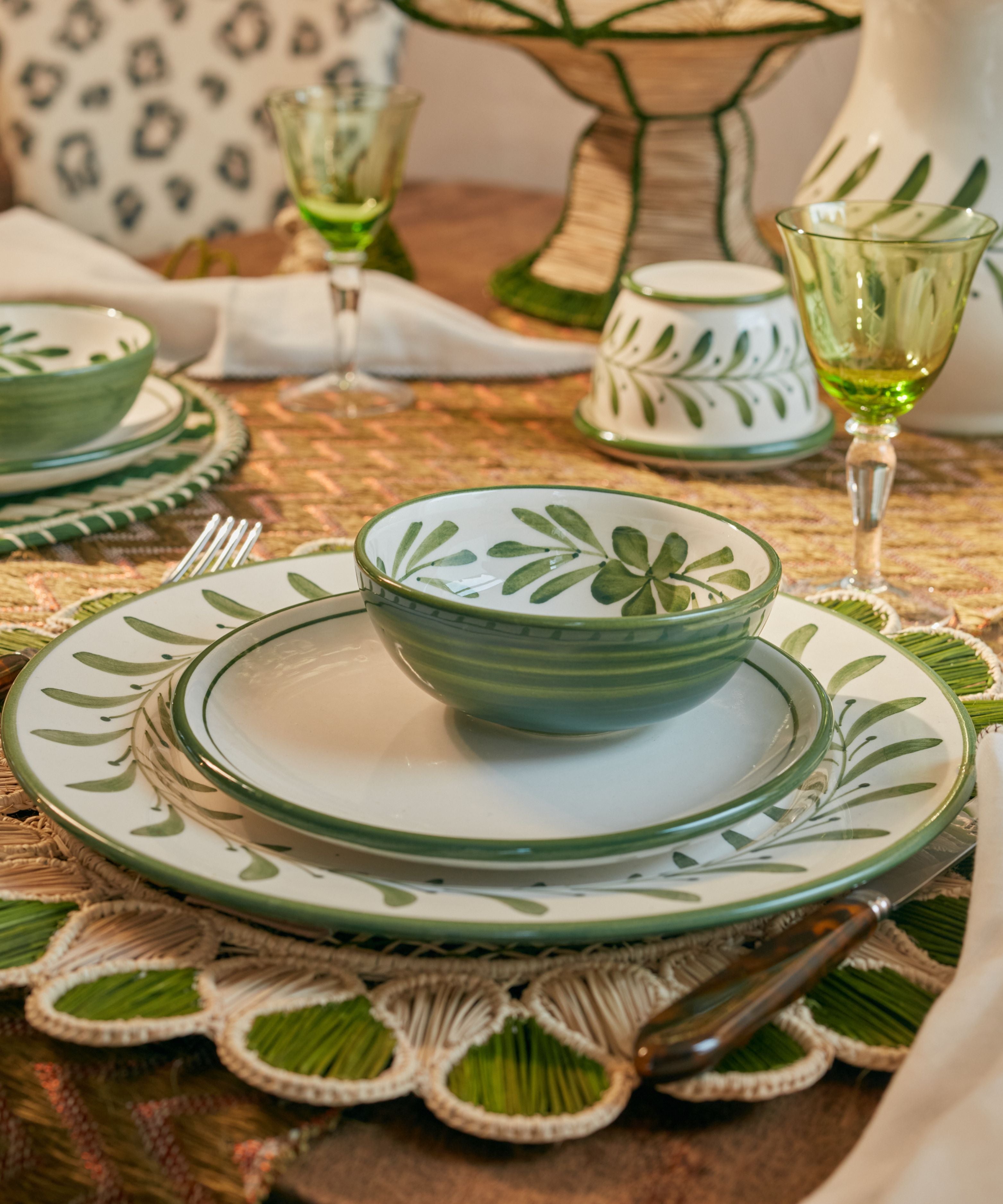 Helecho Dinner Plate, Fern Green