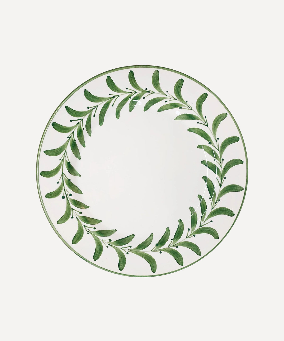 Helecho Dinner Plate Hand Painted Ceramic Fern