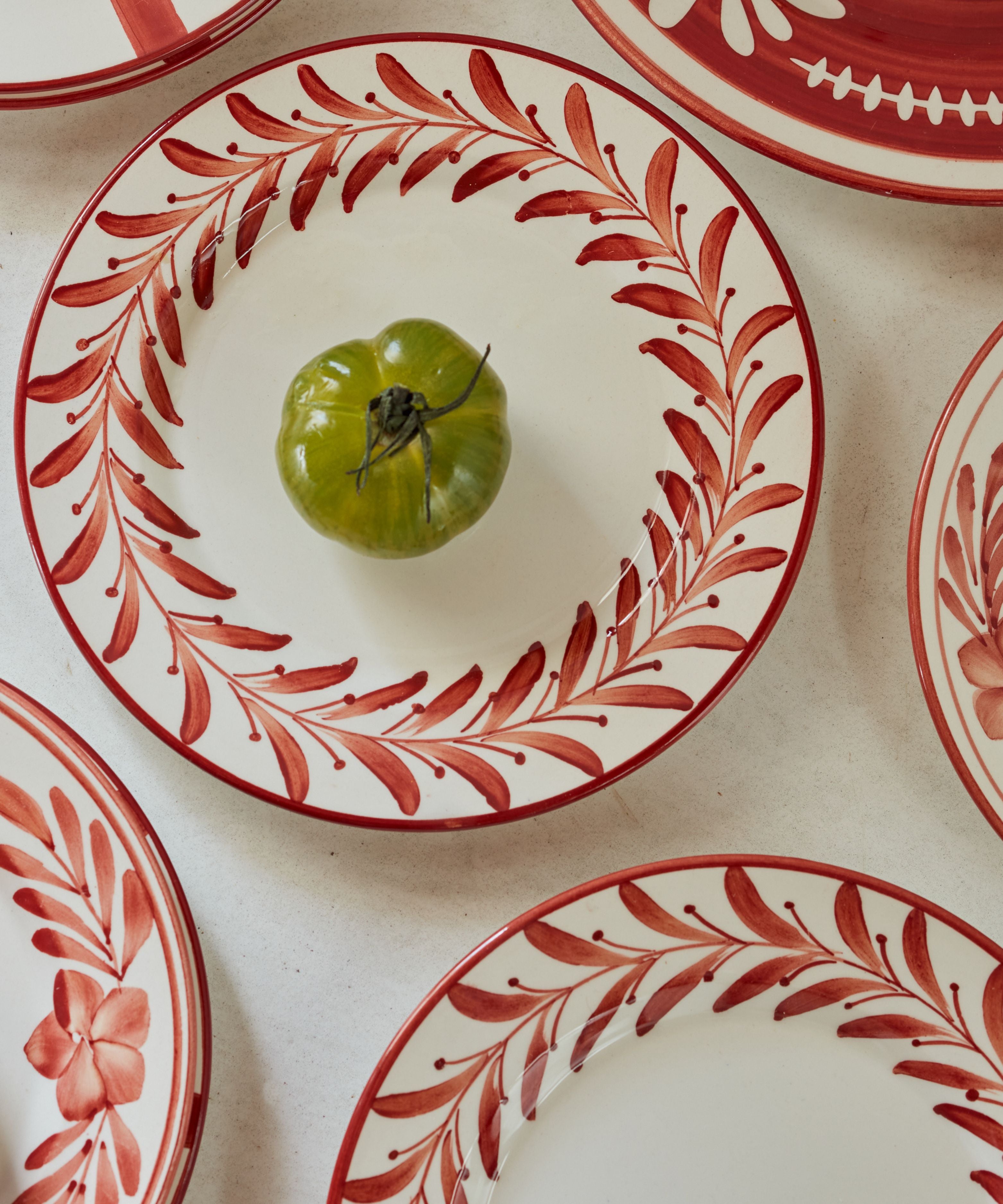 Helecho Dinner Plate, Rust Red