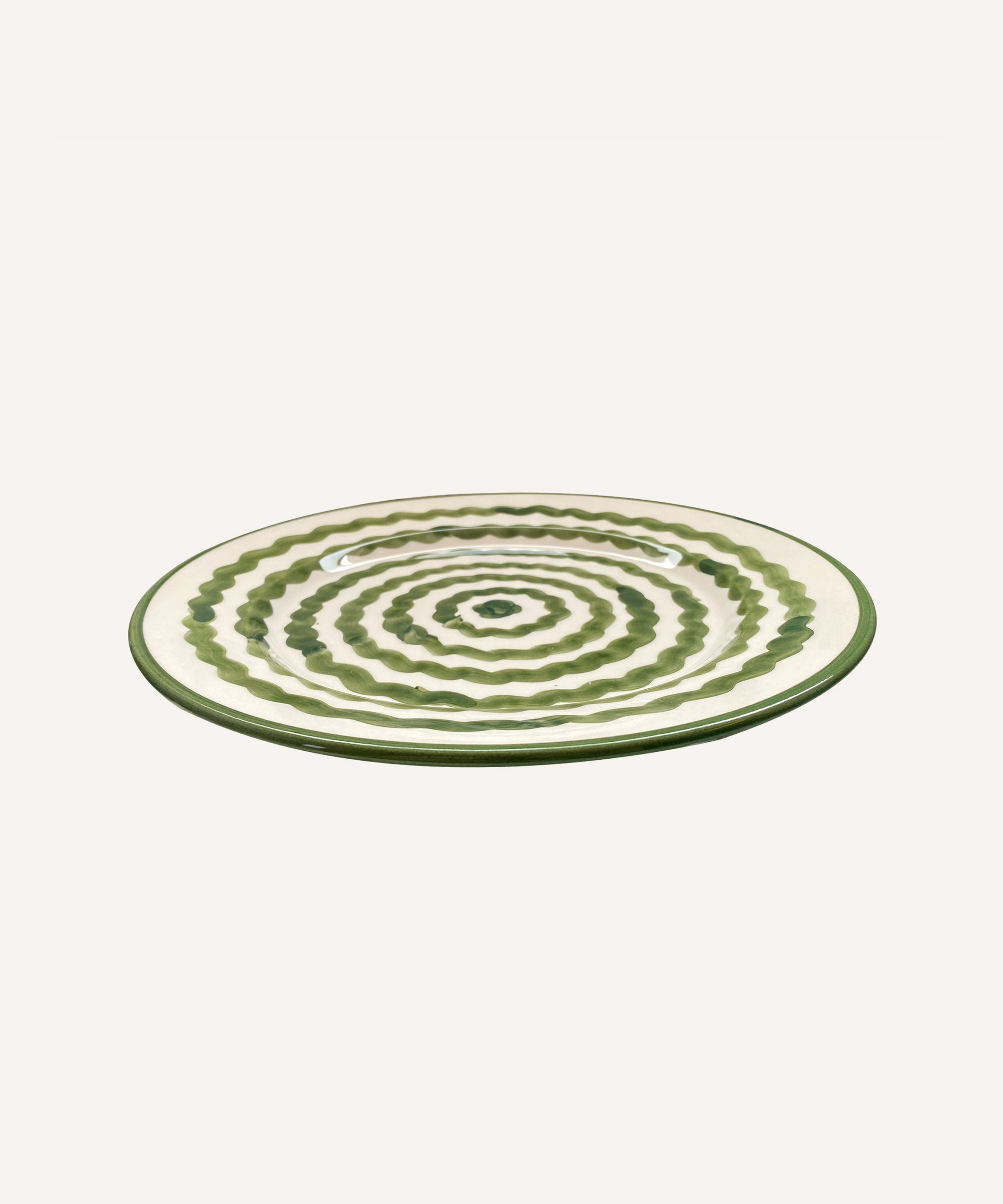 Ondas Dinner plate, Fern Green