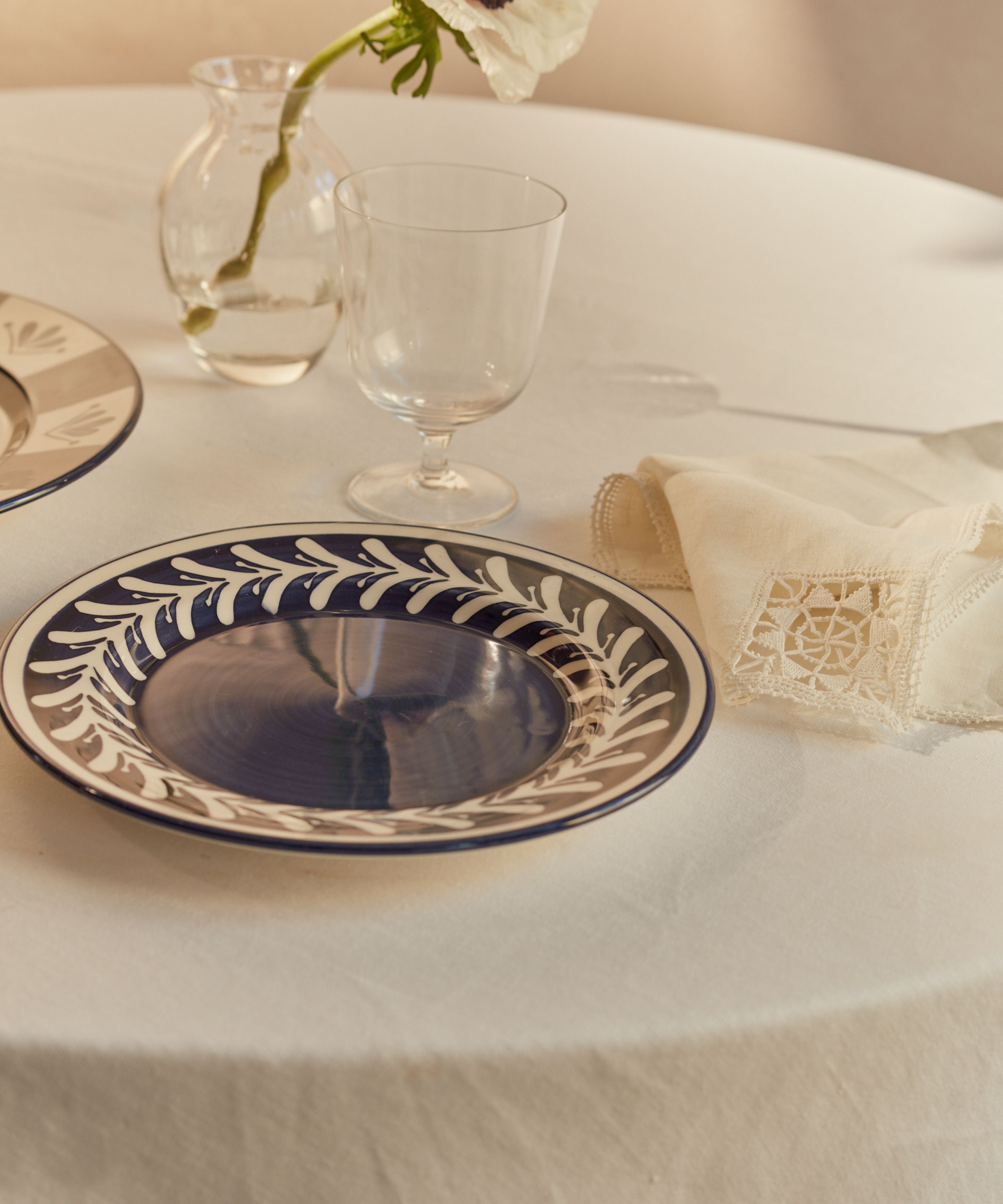 Dark Helecho Side Plate, Deep Blue