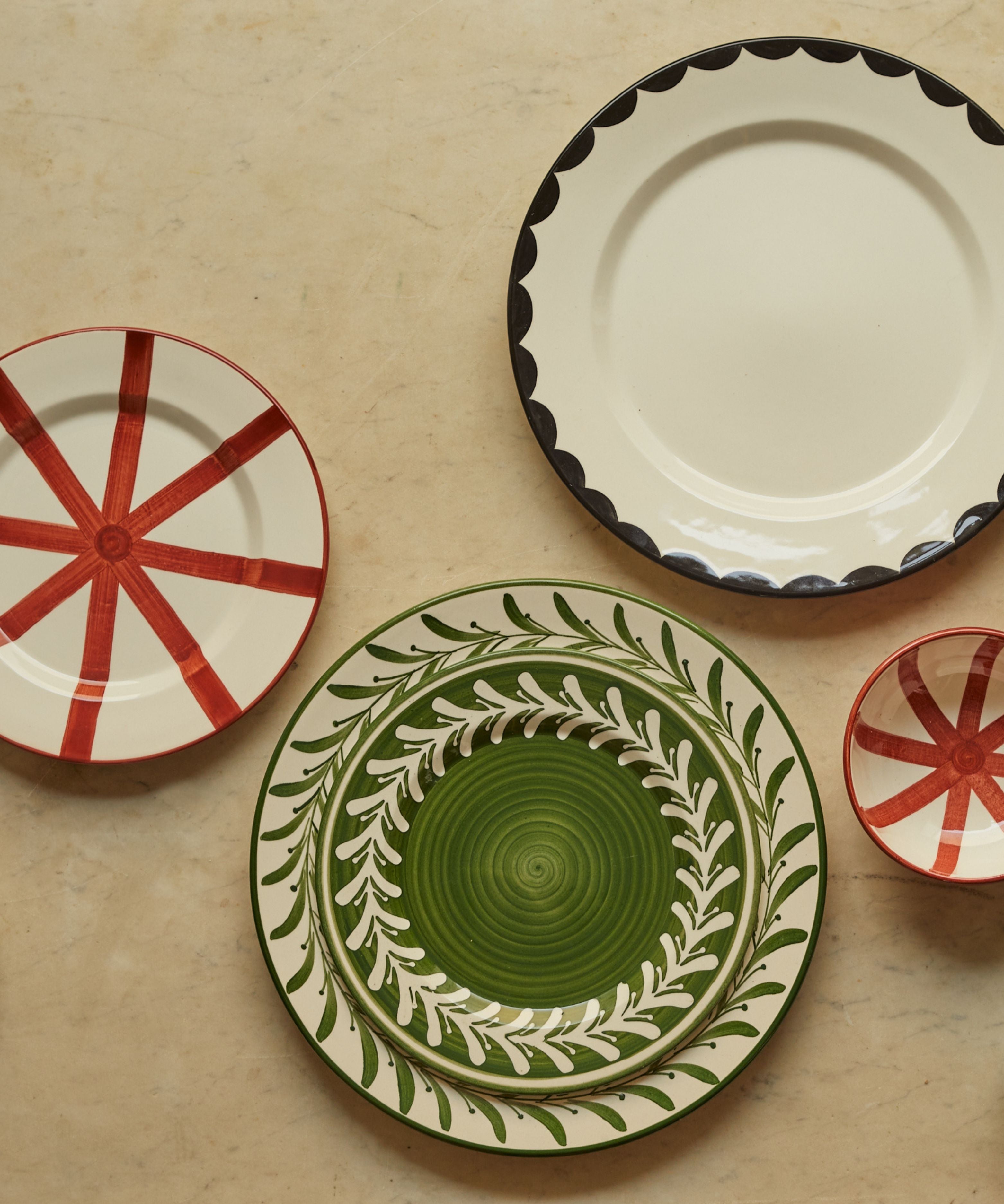 Dark Helecho Side Plate, Fern Green