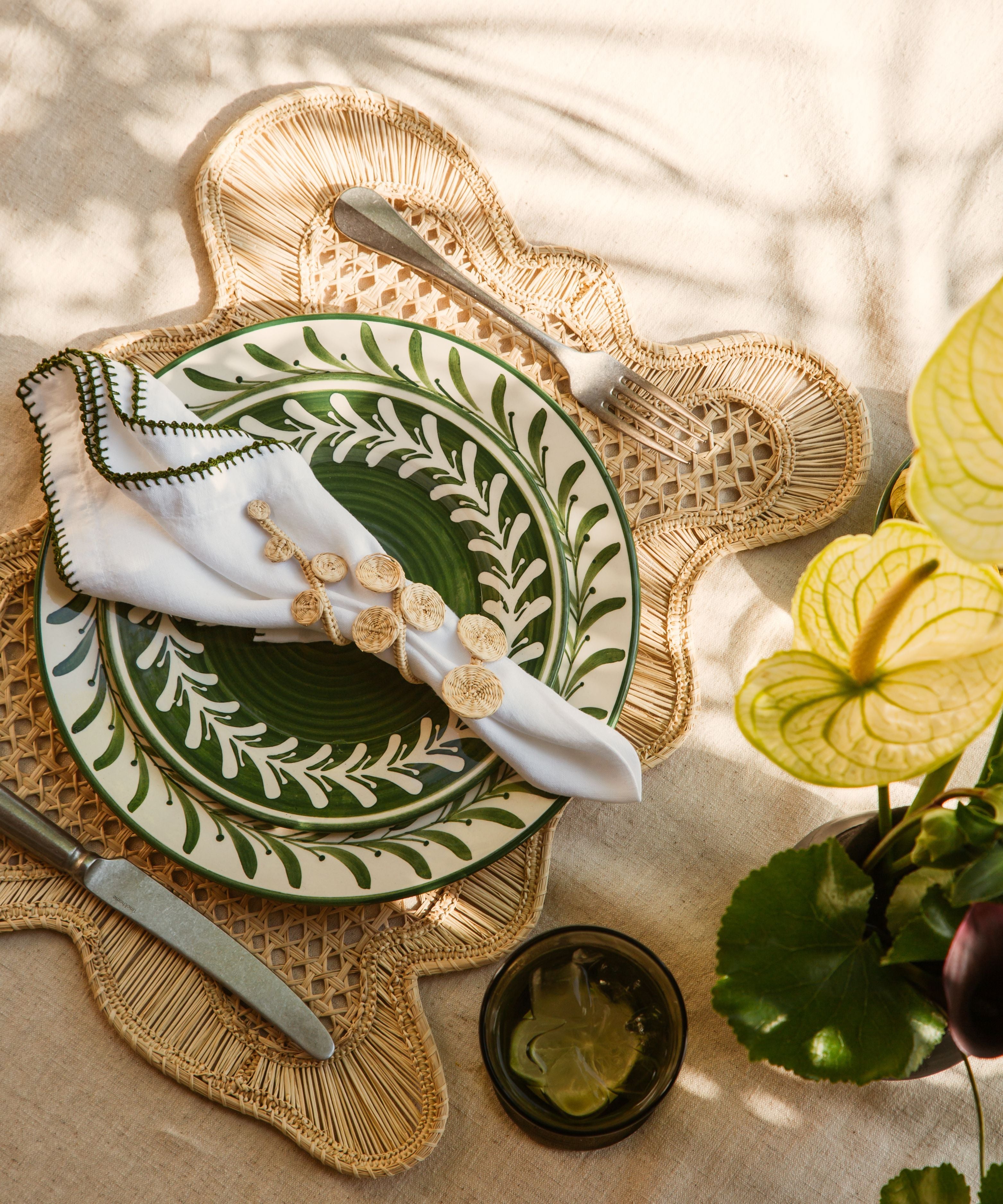 Dark Helecho Side Plate, Fern Green