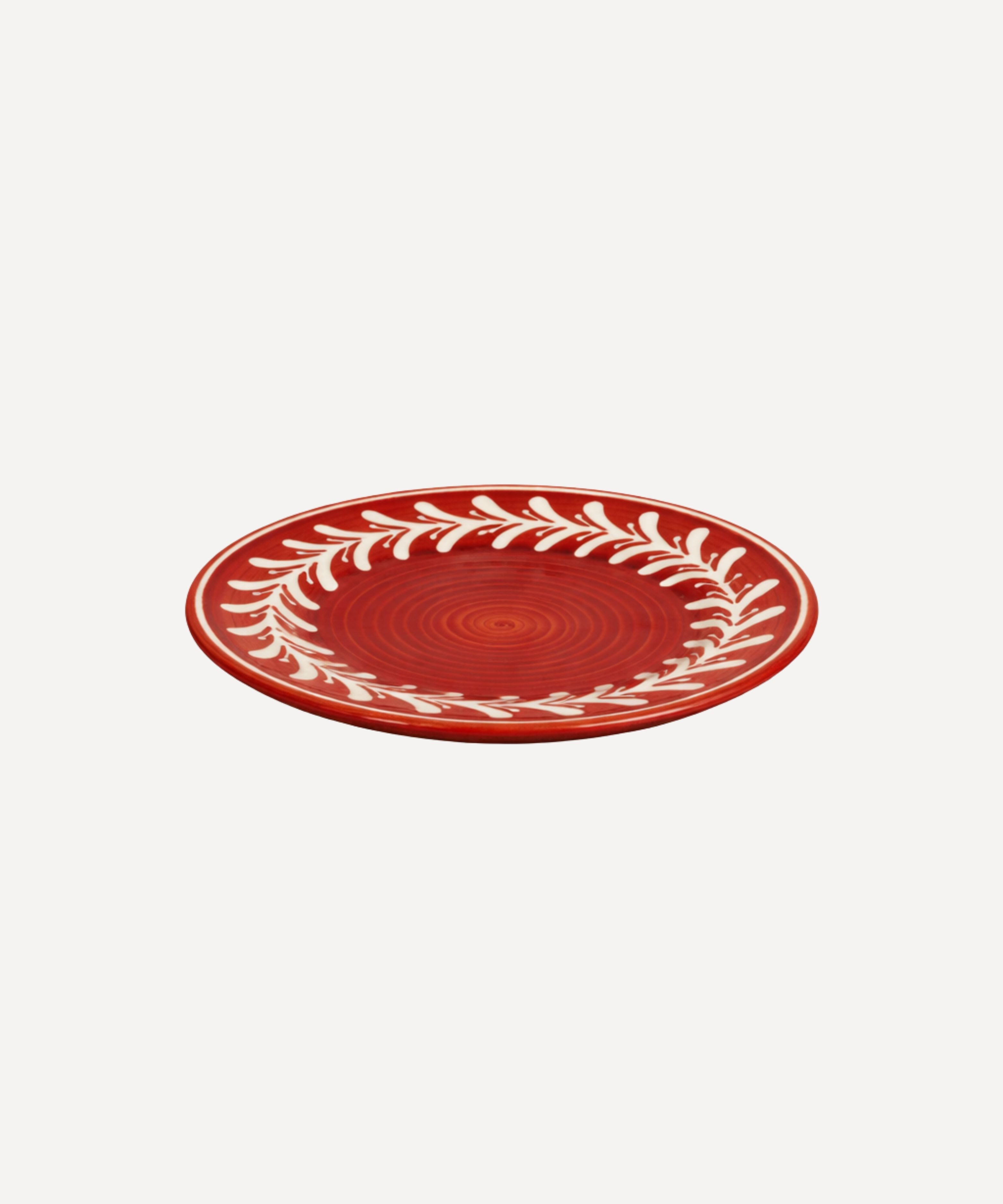 Dark Helecho Side Plate, Rust Red