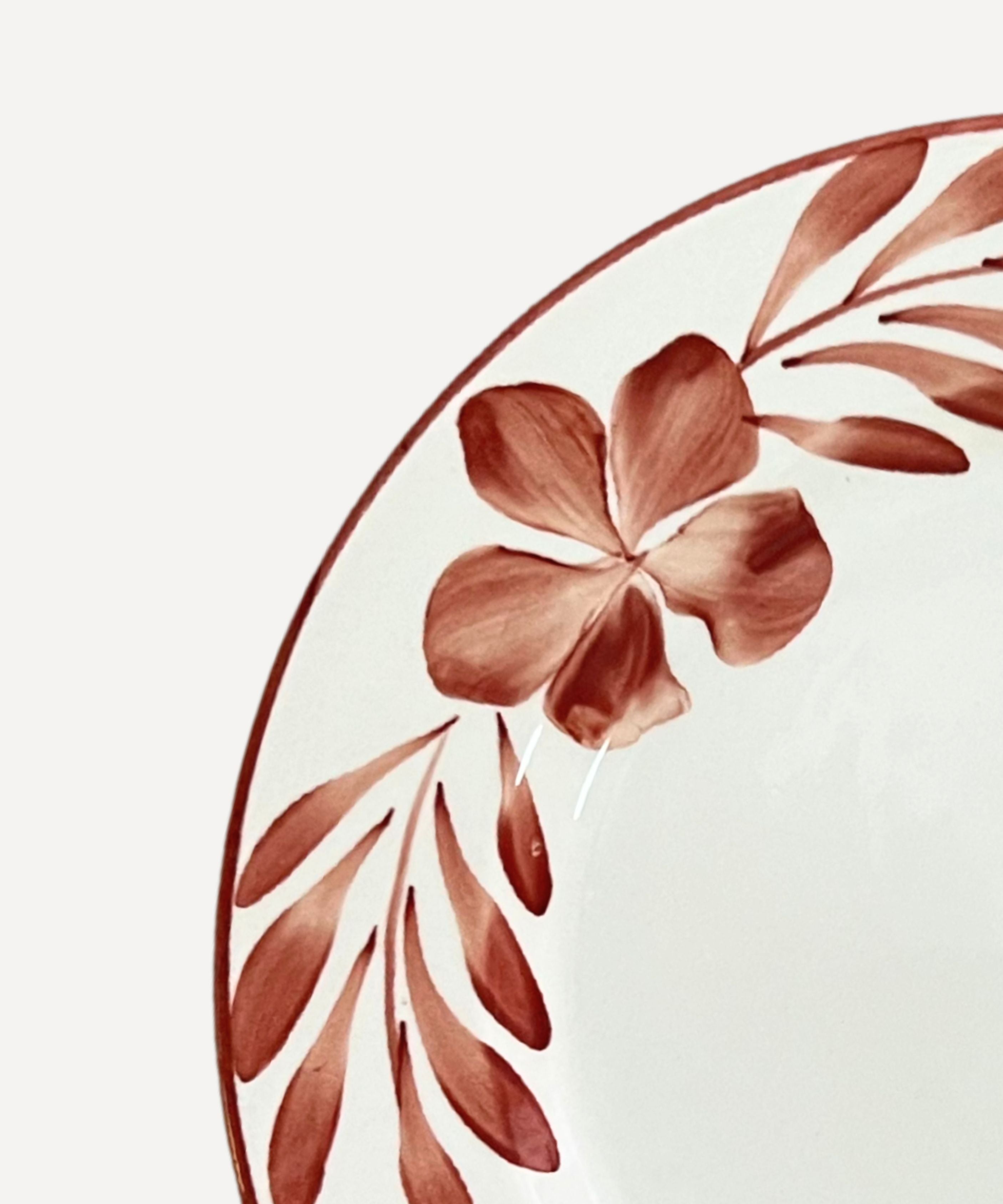 Flor Side Plate, Rust Red