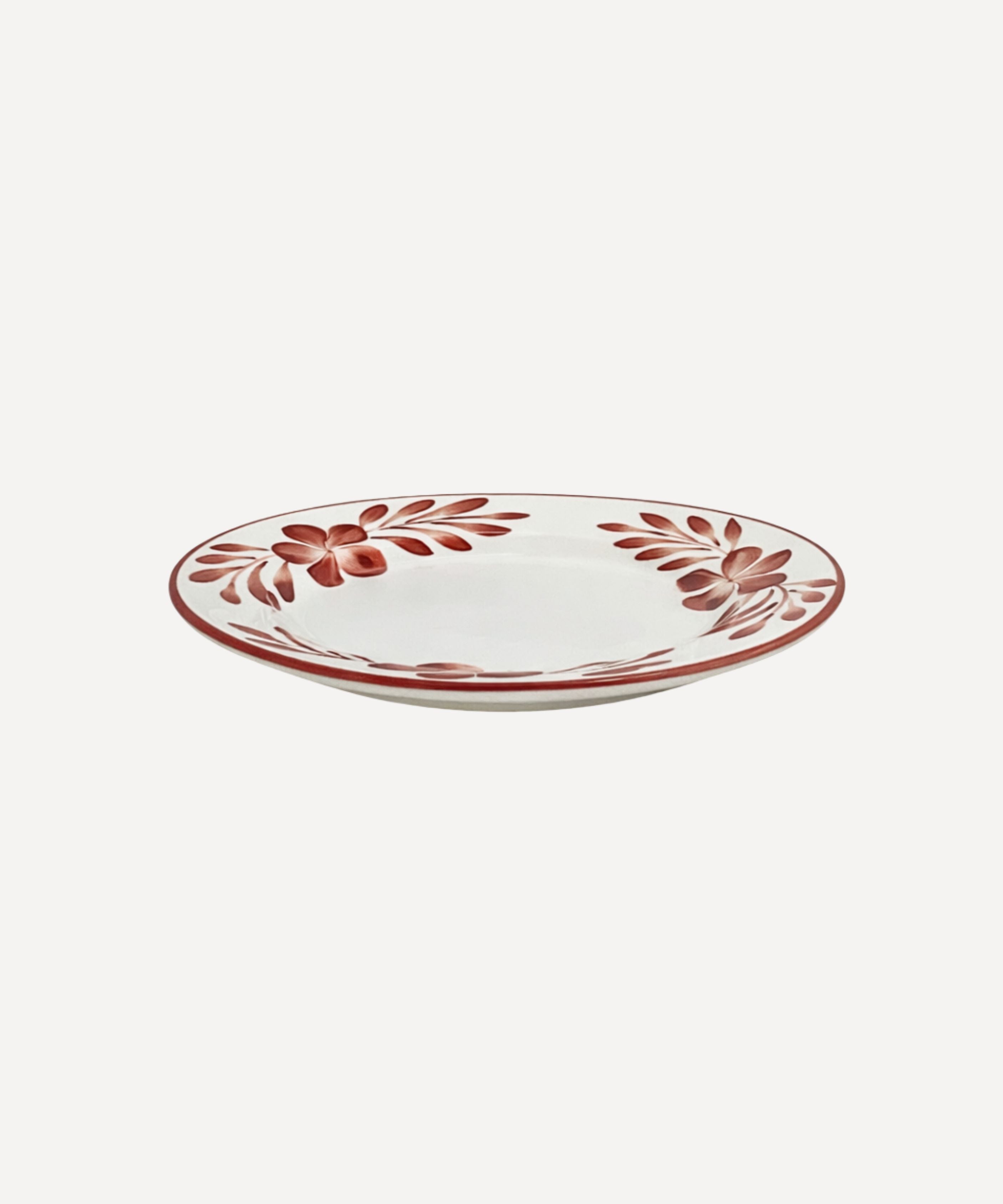 Flor Side Plate, Rust Red