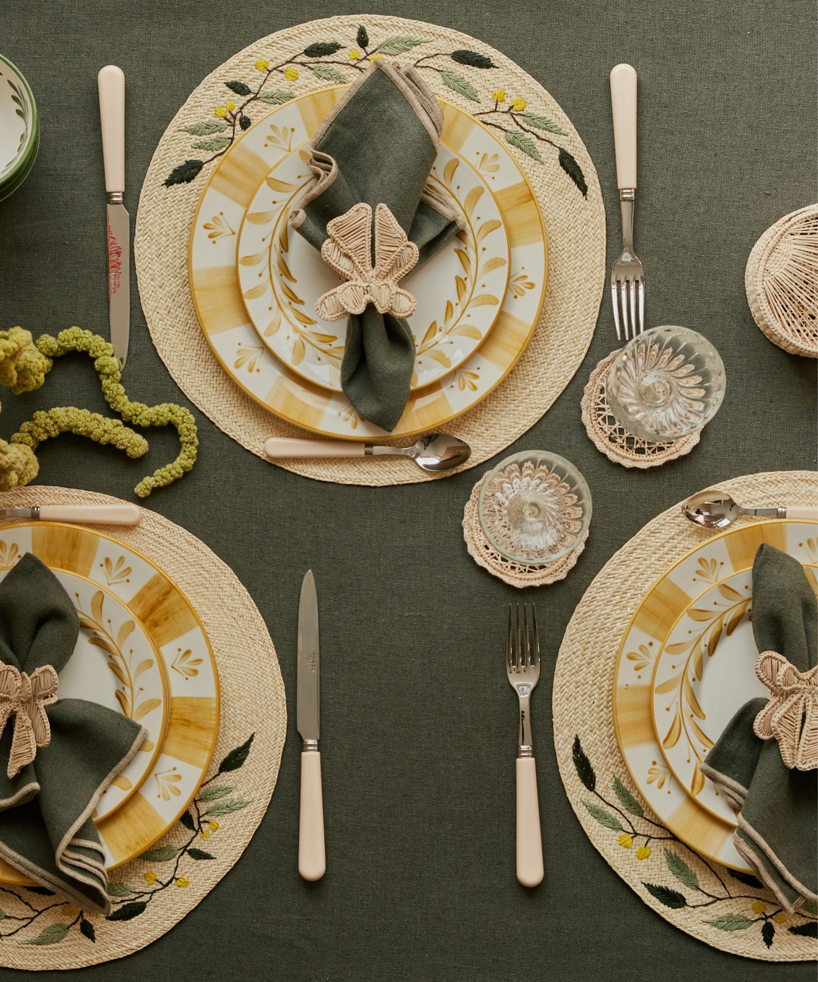 Helecho Side Plate, Golden Yellow