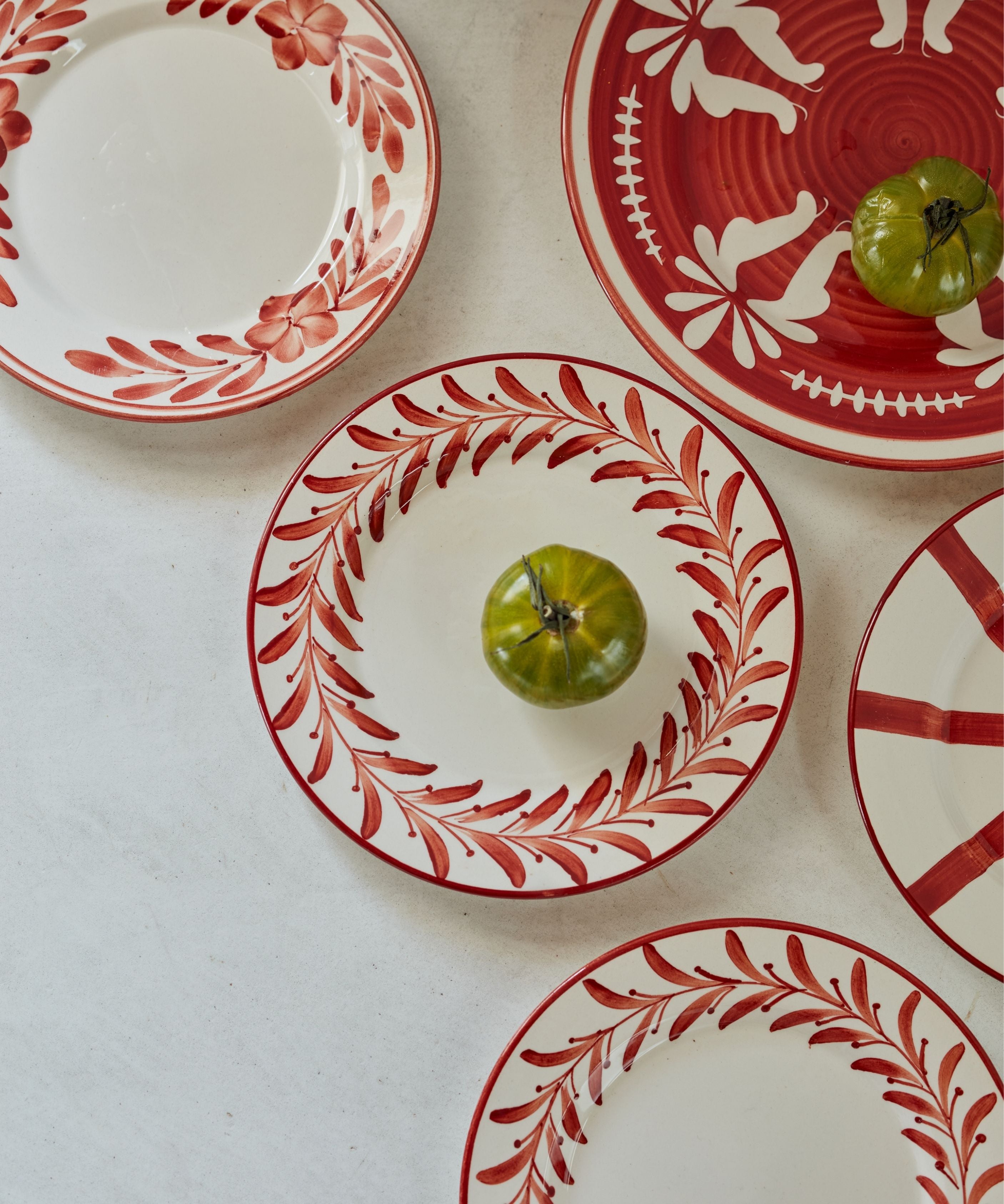 Helecho Side Plate, Rust Red