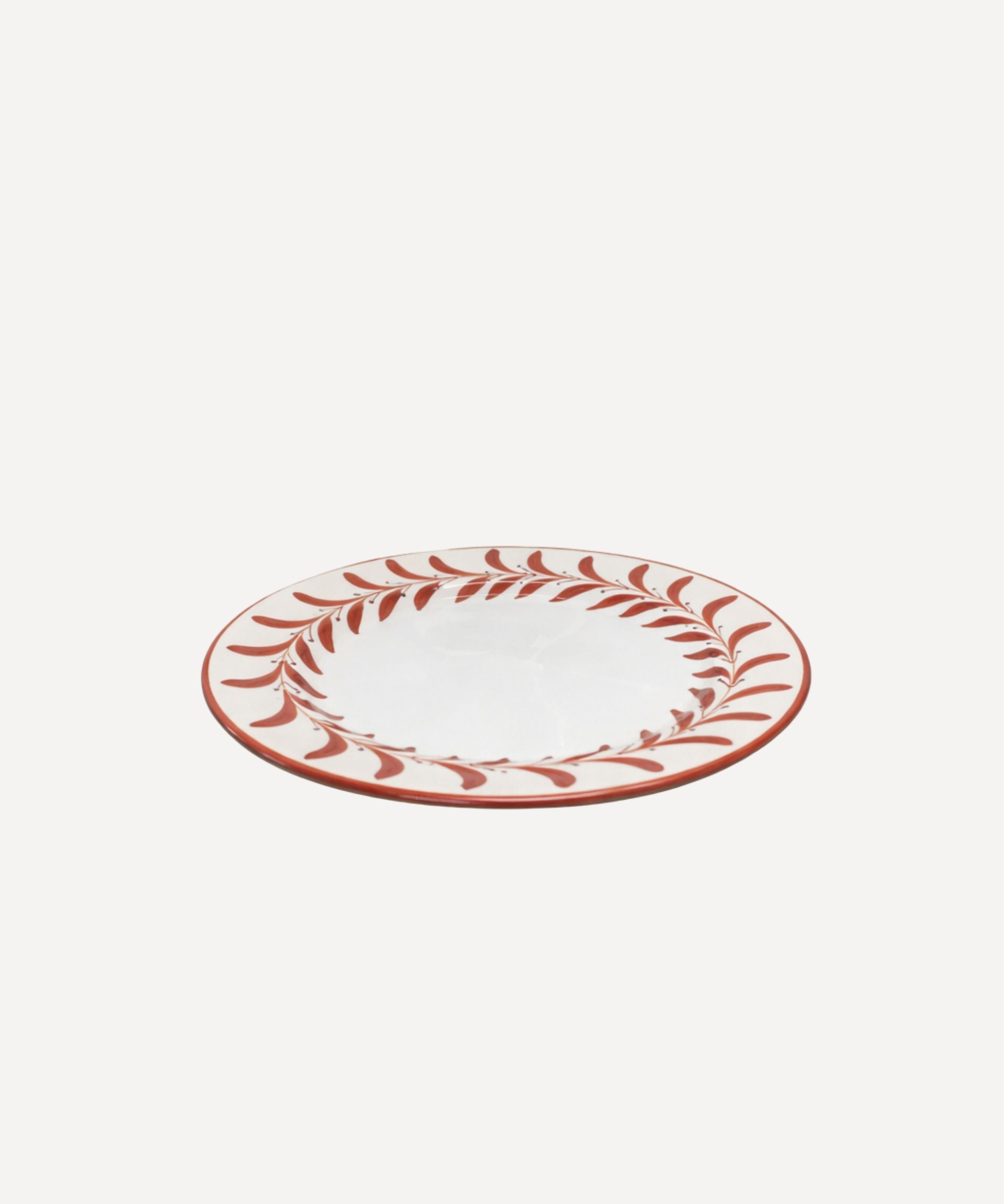 Helecho Side Plate, Rust Red
