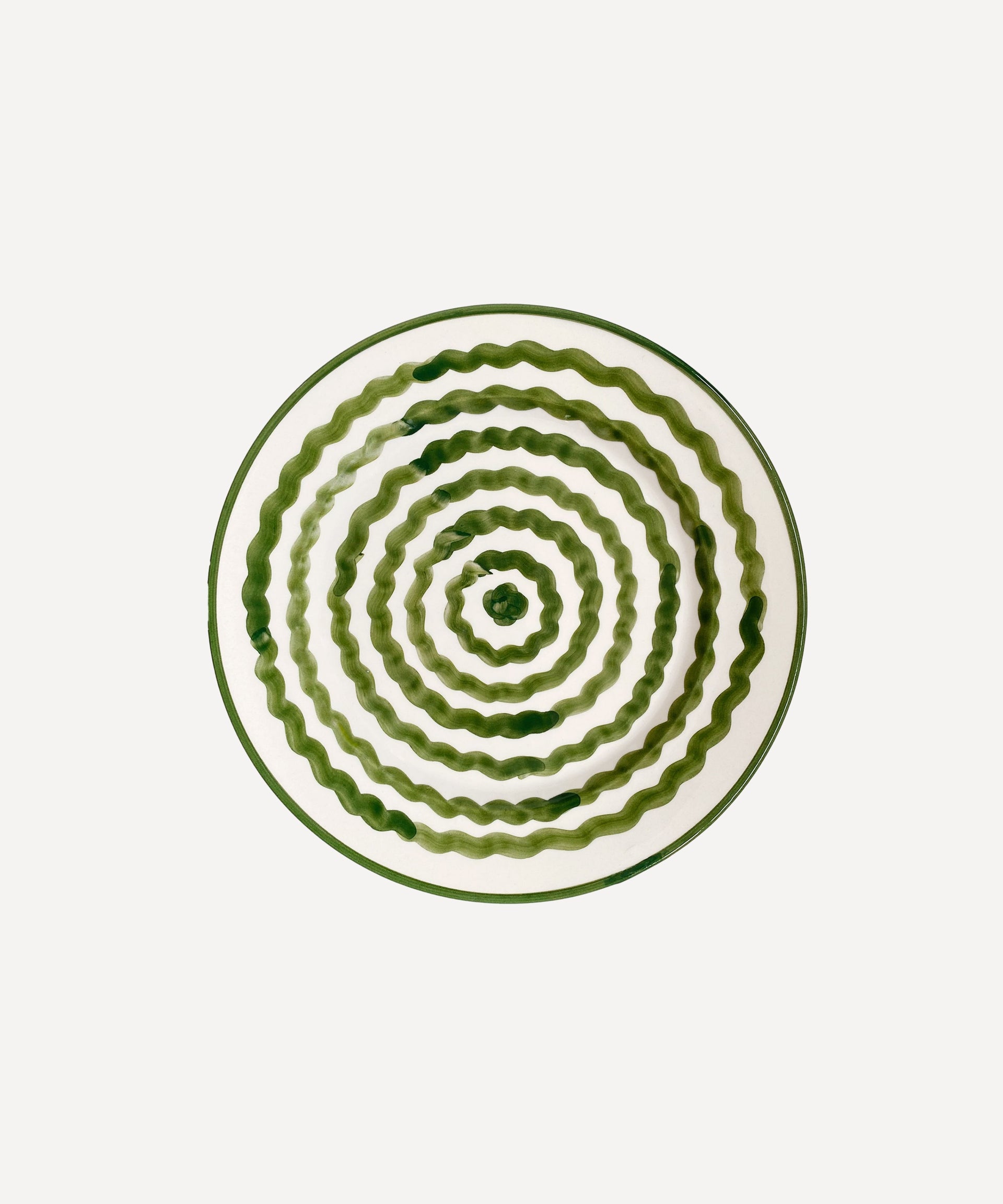 Ondas Side Plate Hand Painted Ceramic Fern