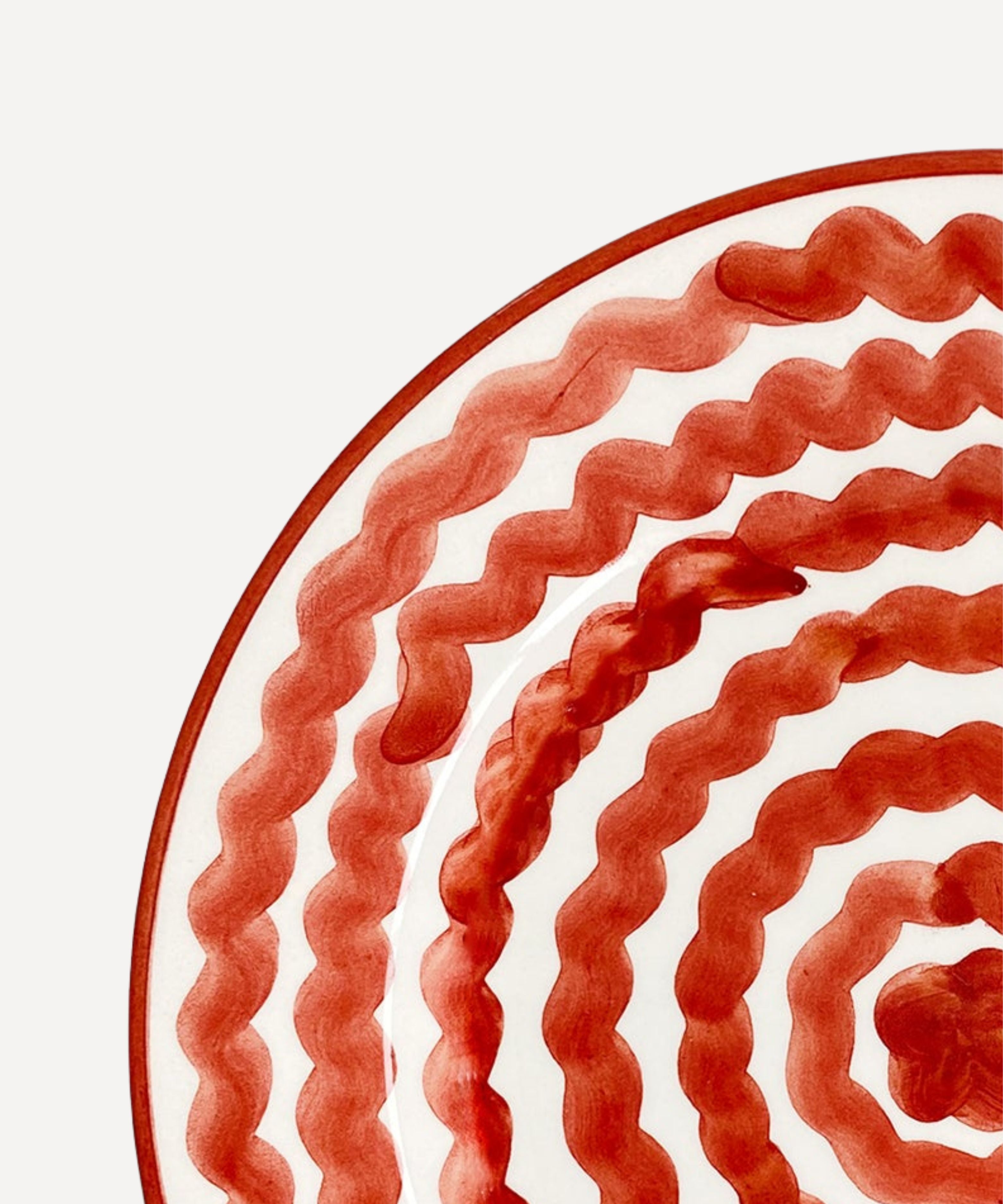 Ondas Side Plate, Rust Red