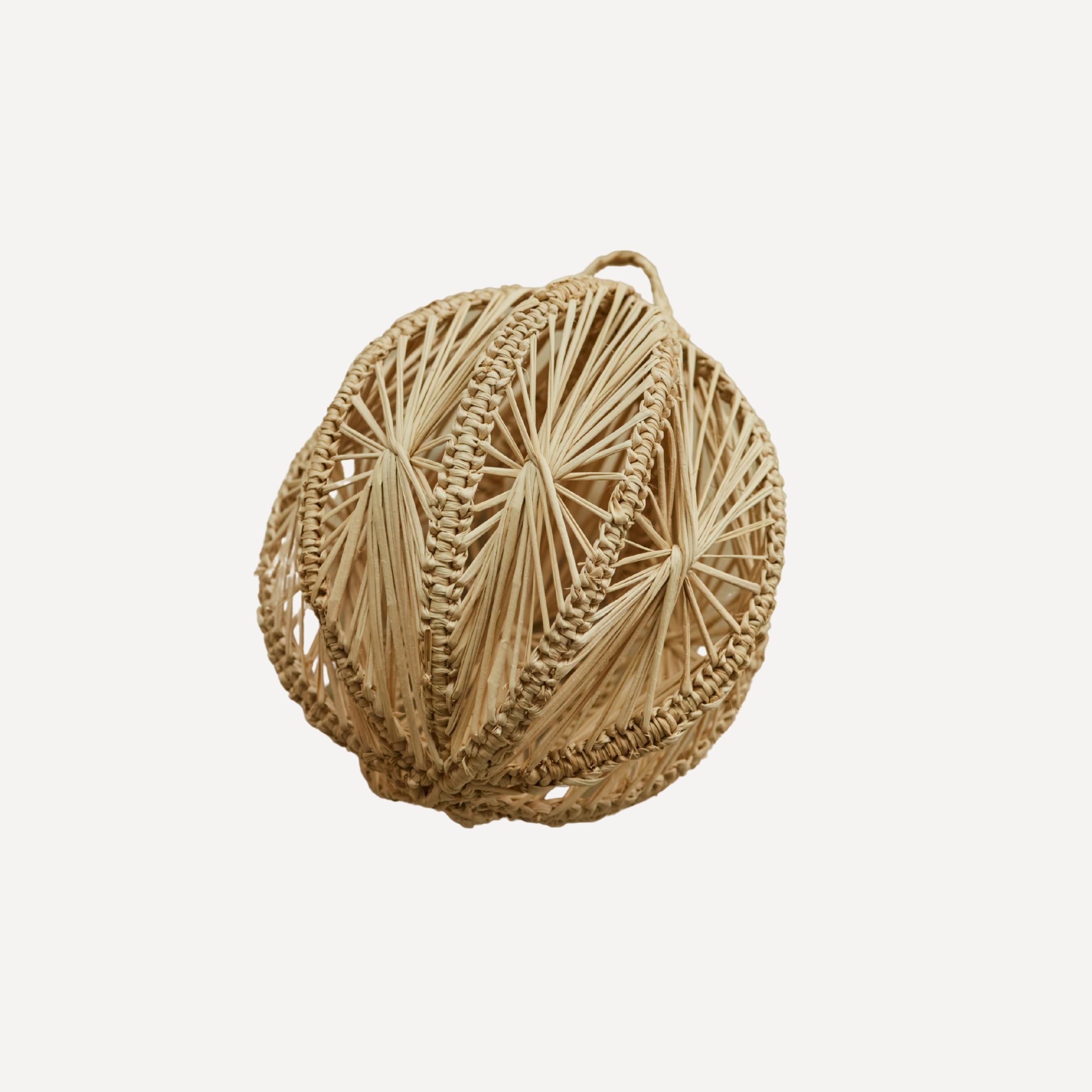 Navidad Woven Bauble - Natural - Star